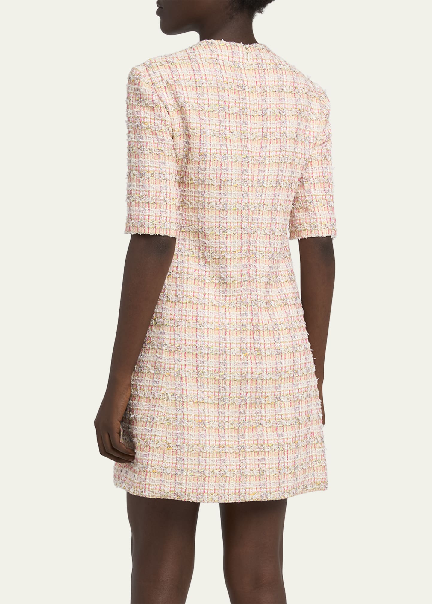 ワンピース Gabriel Tweed Mini Dress Shop the Gabrielle Tweed String-Tie Strap Dress White Multi