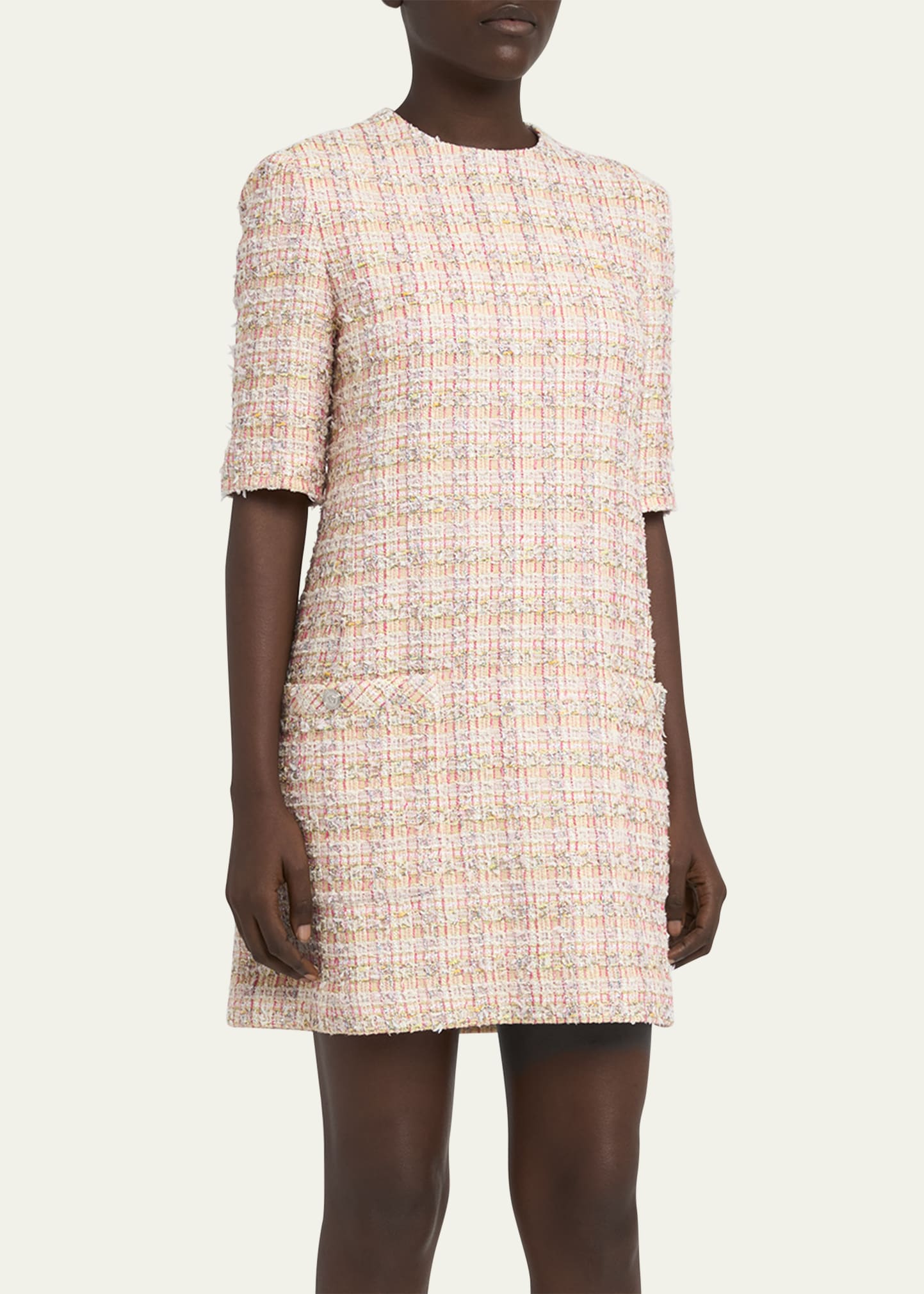【関税＆送料込み】Versace Wool Blend Tweed Dress Versace Tweed Mini Dress - Bergdorf Goodman
