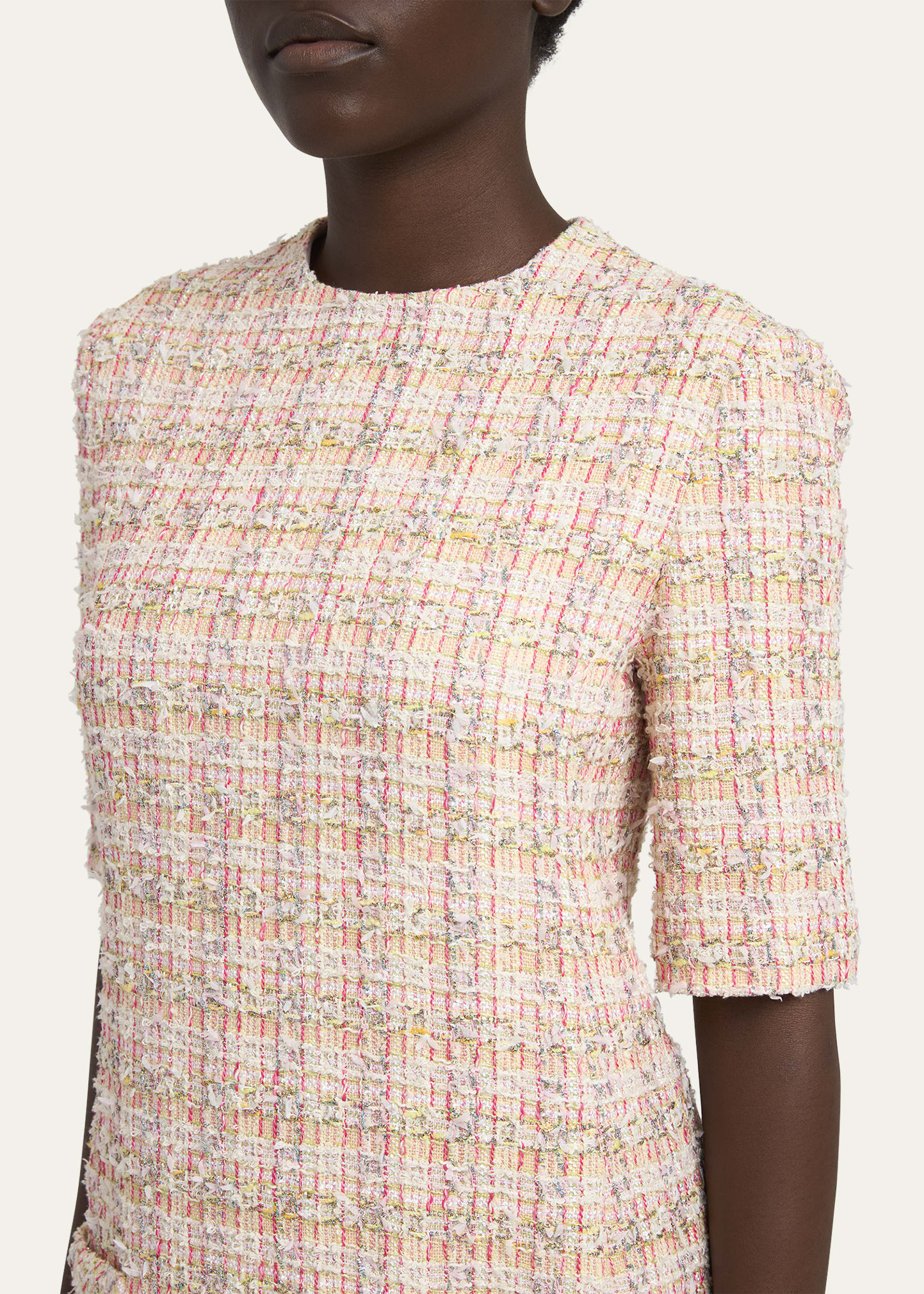 【送料&関税込】Versace Wool Blend Tweed Dress Versace Tweed Mini Dress - Bergdorf Goodman