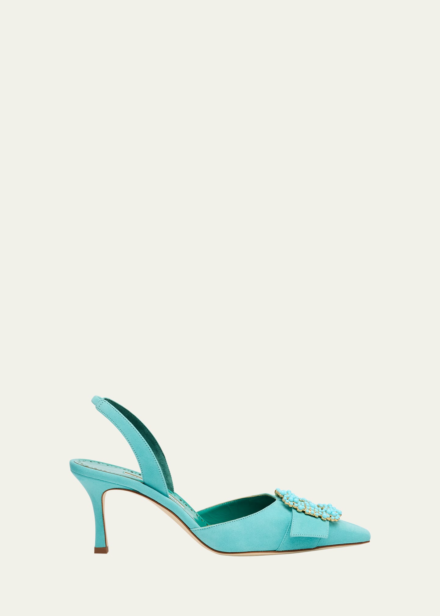 Giblsi Suede Buckle Slingback Pumps