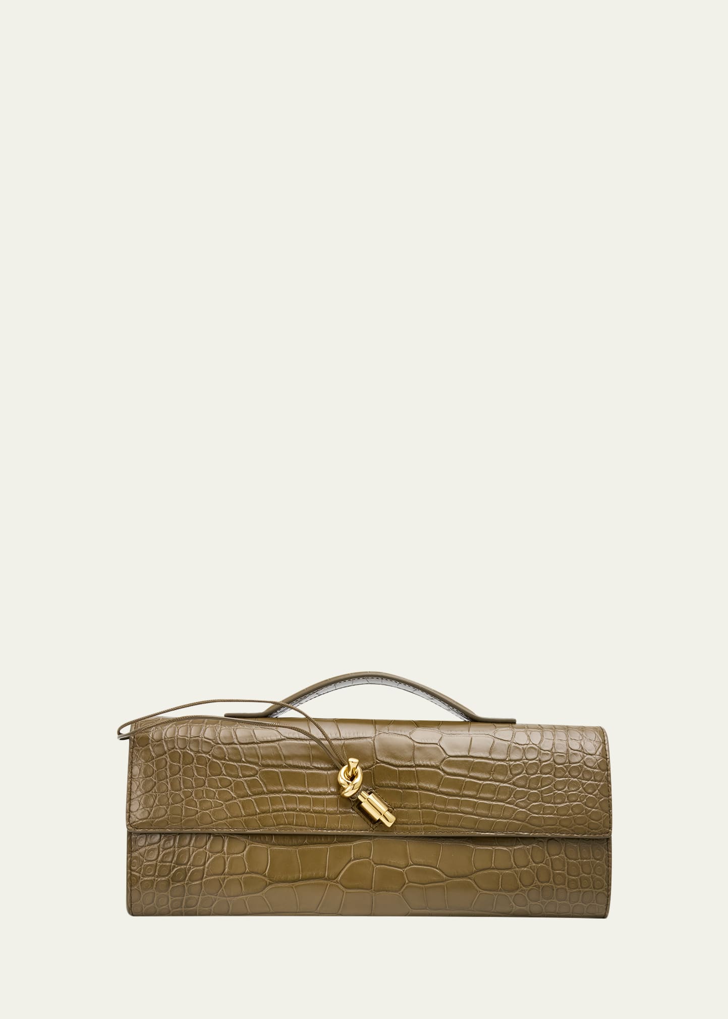 BOTTEGA VENETA　ケース　カエル型 Bottega Veneta Andiamo Alligator-Embossed Leather Clutch Bag