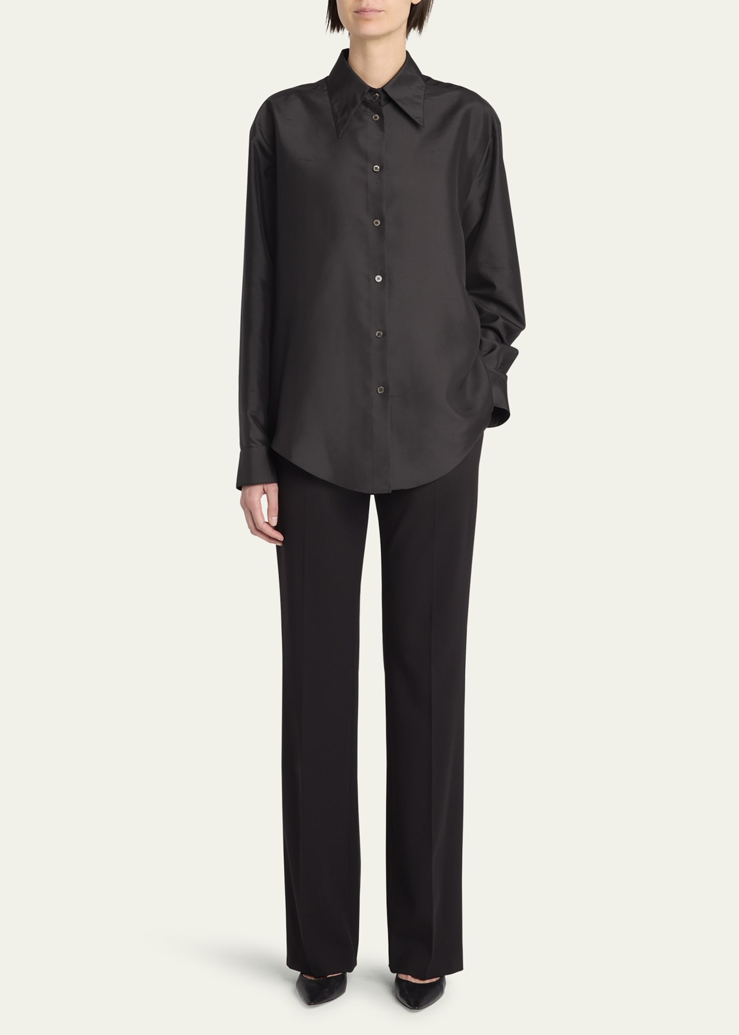 THE ROW Parave Button Down Silk Blouse - Bergdorf Goodman