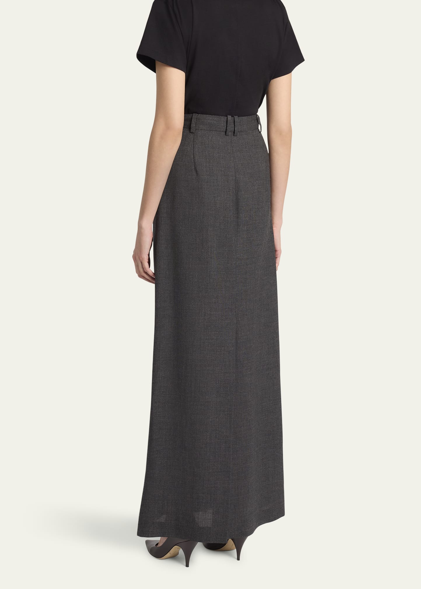 スカート The Row Black wool Roux skirt THE ROW | ザ ロウ（ザ ロー)｜ROUX SKIRT/ダークチャコール の