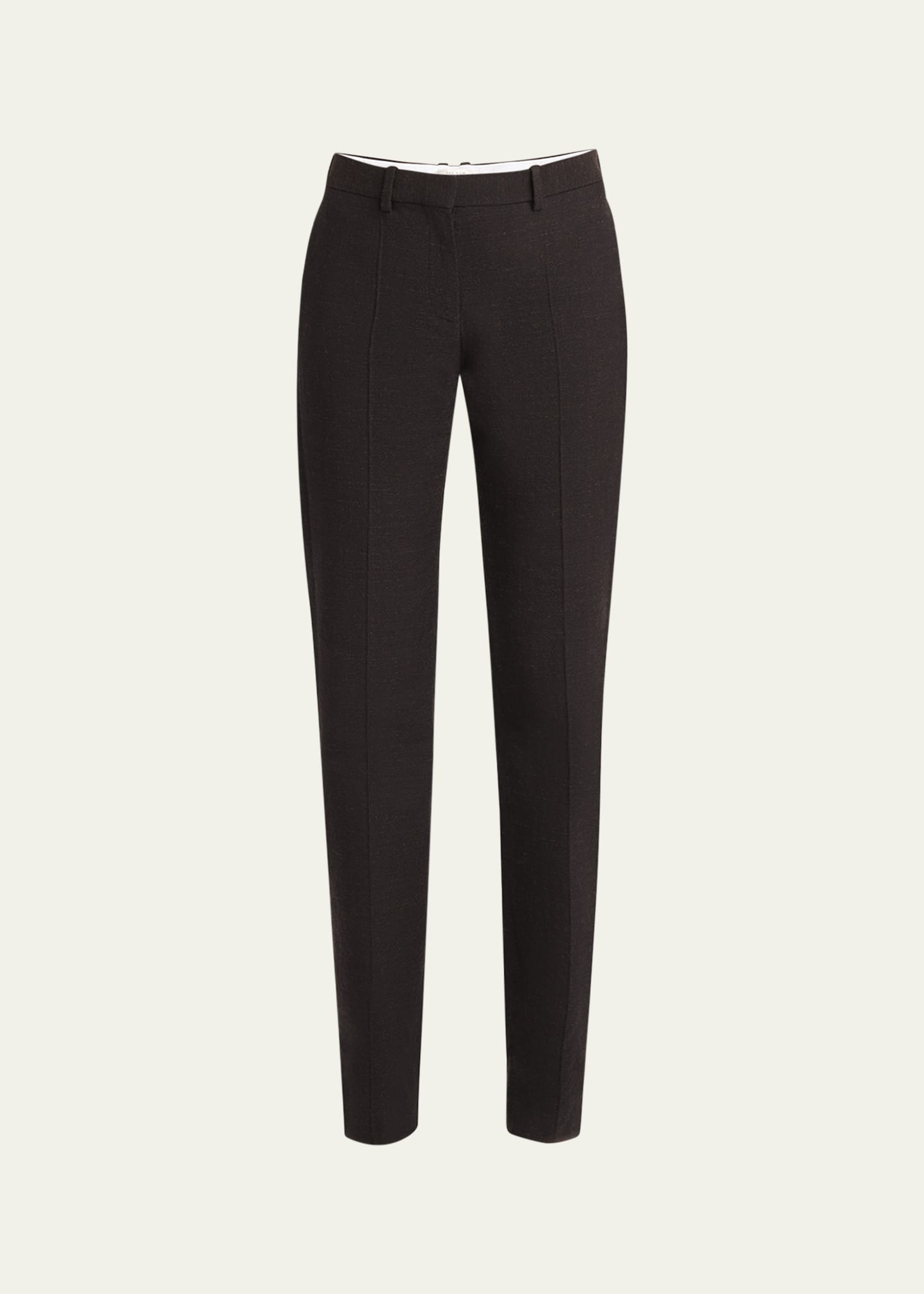 THE ROW Selvie Skinny Leg Wool Pants - Bergdorf Goodman