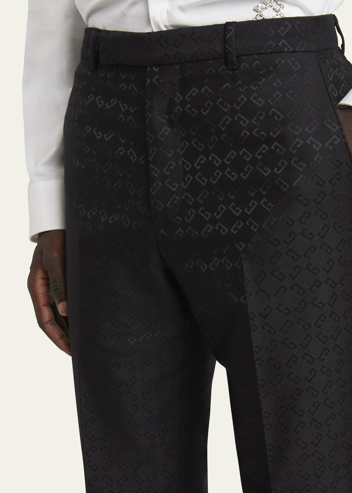 【送料&関税込】Givenchy Contrasting Trim Tuxedo Trousers bg_4195720_100106_b