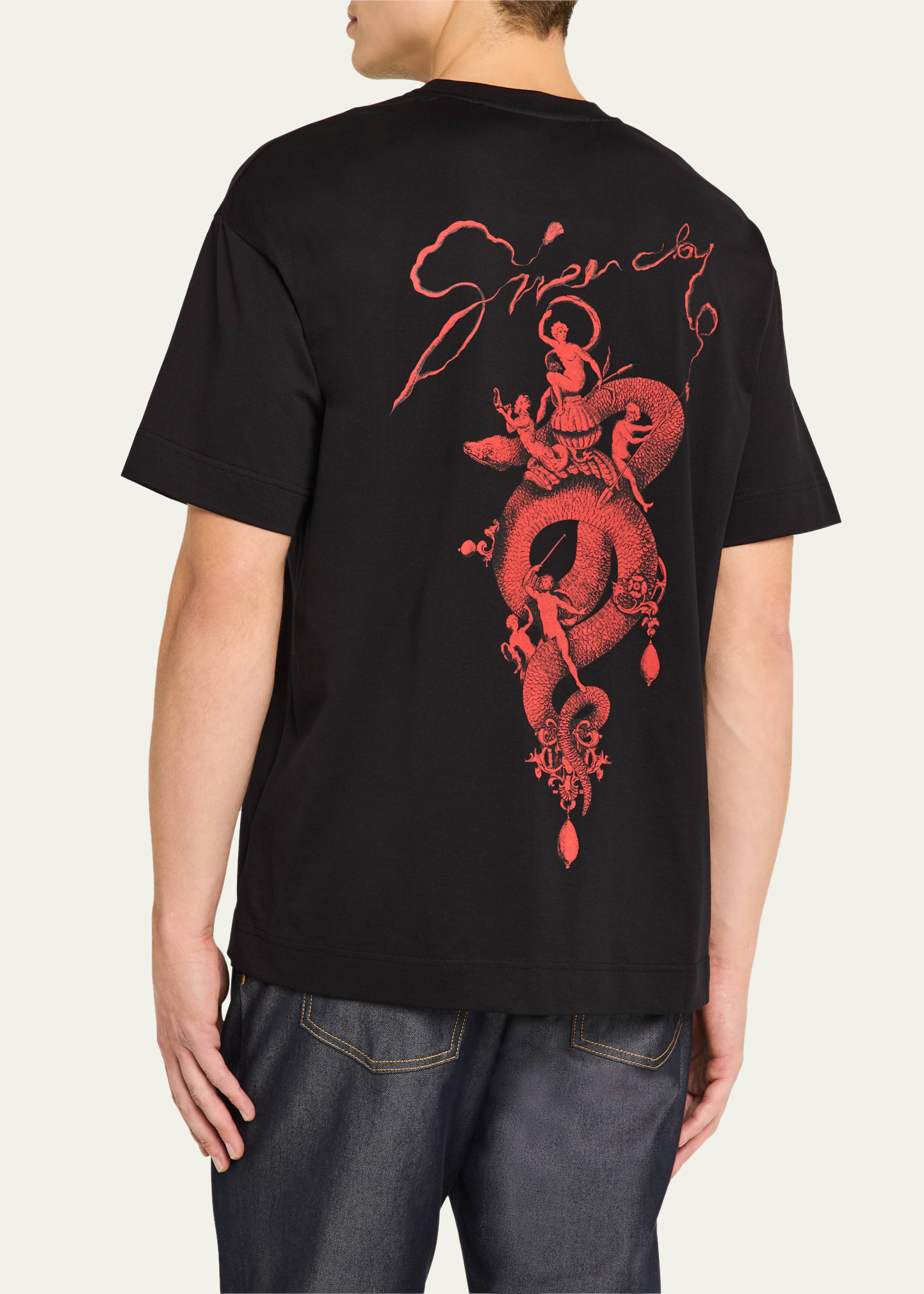 Givenchy Men's Jersey CNY Snake-Print T-Shirt - Bergdorf Goodman