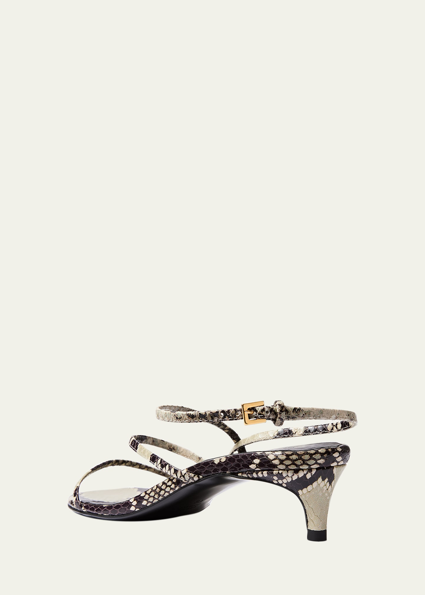 Khaite Strappy Python-Embossed Kitten Sandals - Bergdorf Goodman