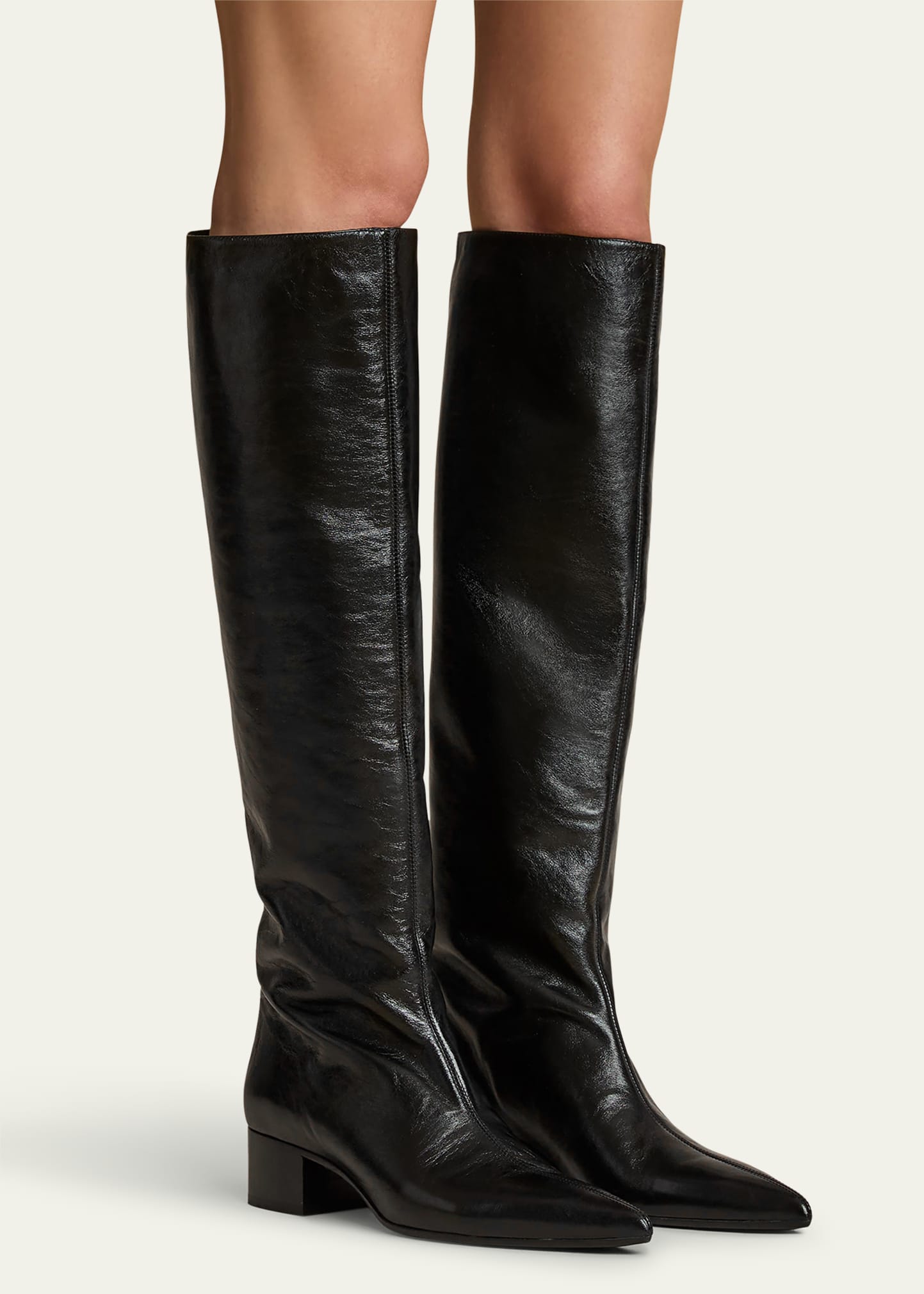 【関税込み】KHAITE Boots Khaite Andee Leather Knee Boots - Bergdorf Goodman