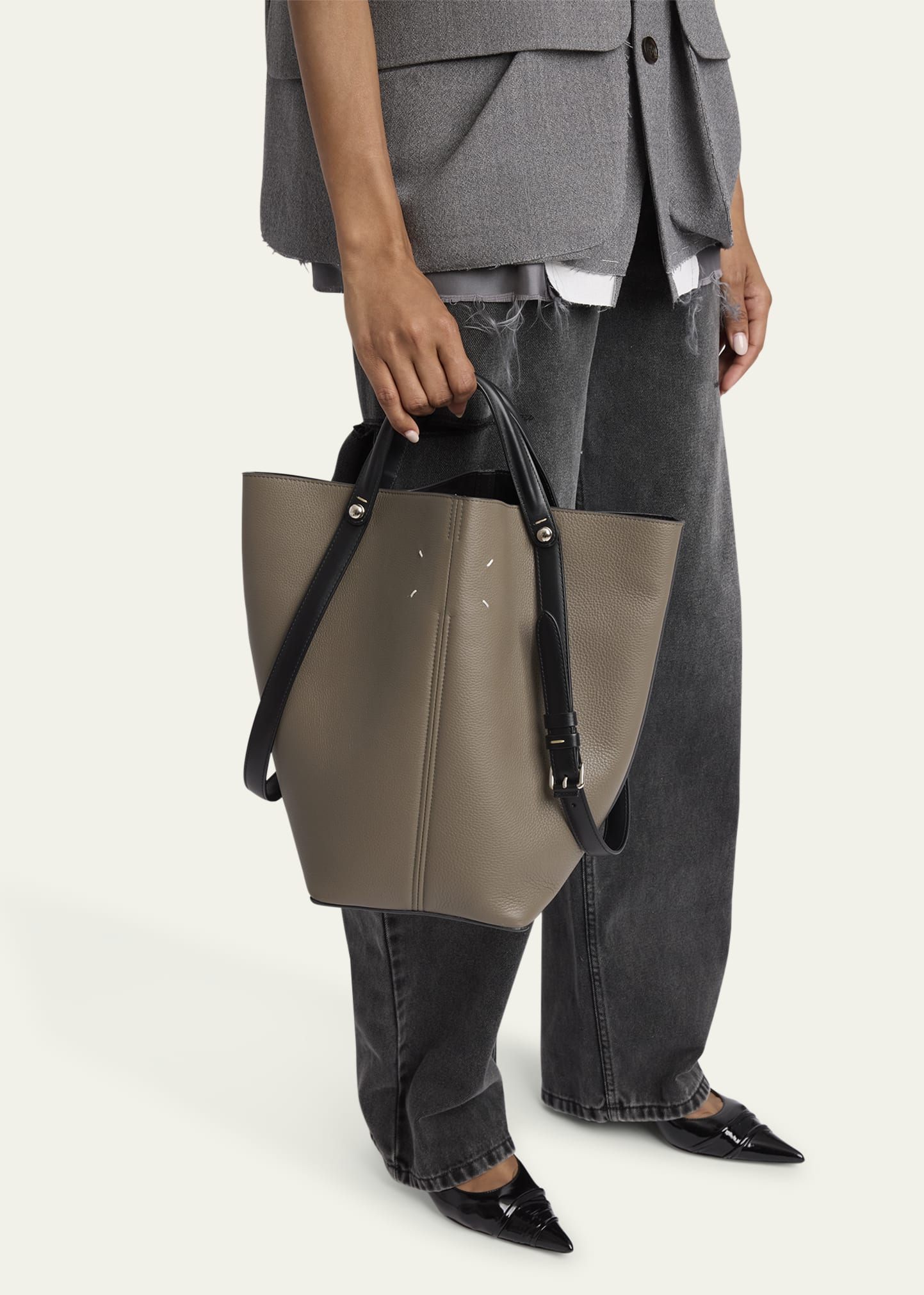 ハンドバッグ MAISON MARGIELA VEGAN LEATHER SHOPPER BAG Maison Margiela Medium Leather Shopper Tote Bag - Bergdorf