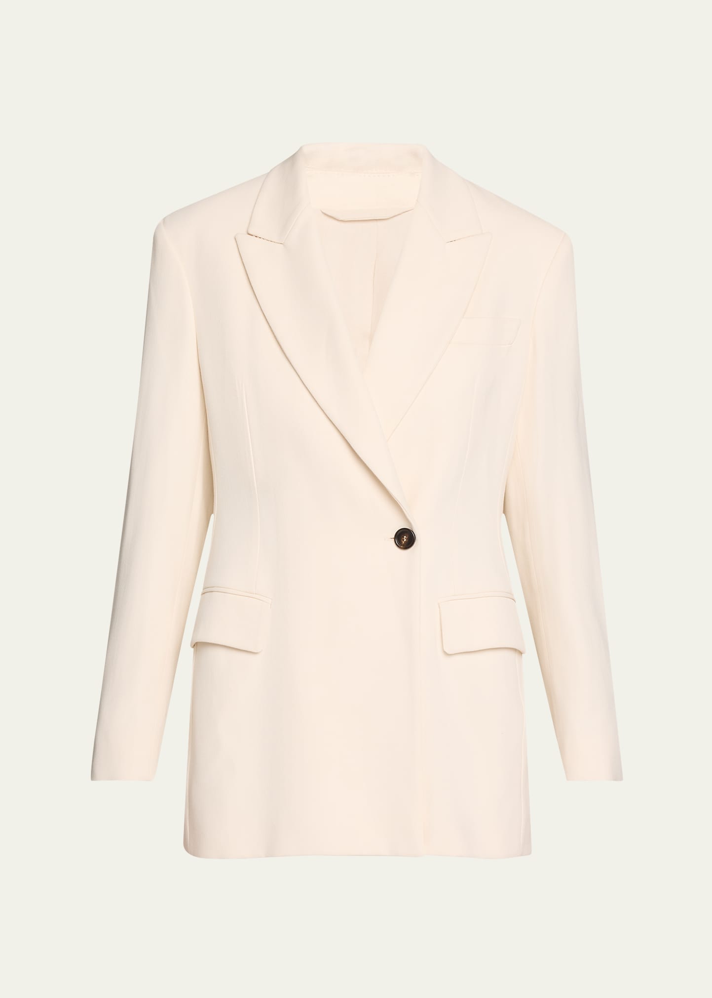 アウターその他 BRUNELLO CUCINELLI Woman Blazer Ocher MG5307497 C6286 Brunello Cucinelli Diagonal Button-Front Viscose Blazer