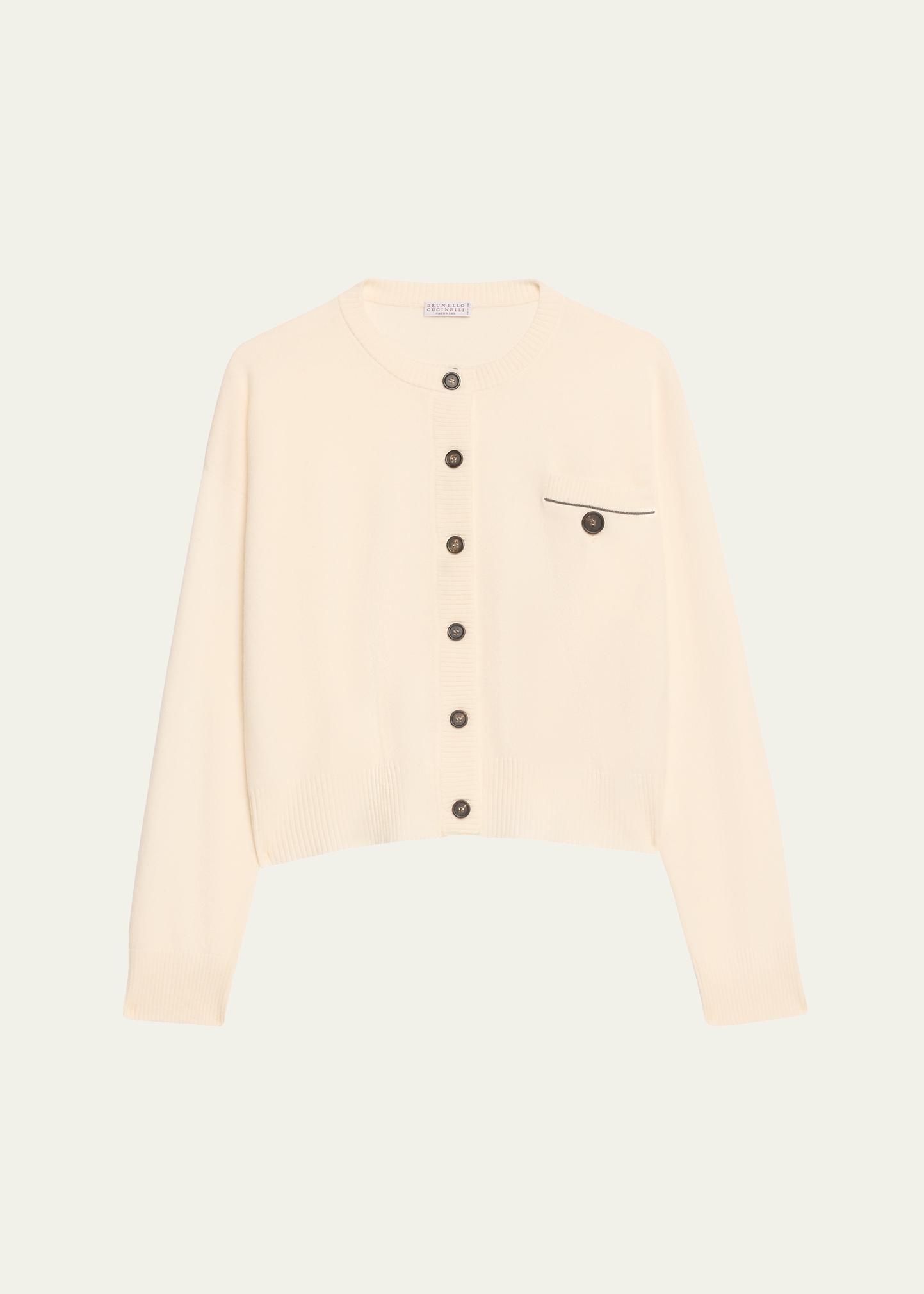 Pull Brunello Cucinelli Monili - Taille M - Multicolore - Garniture Perles - Léger - Neuf étiqueté