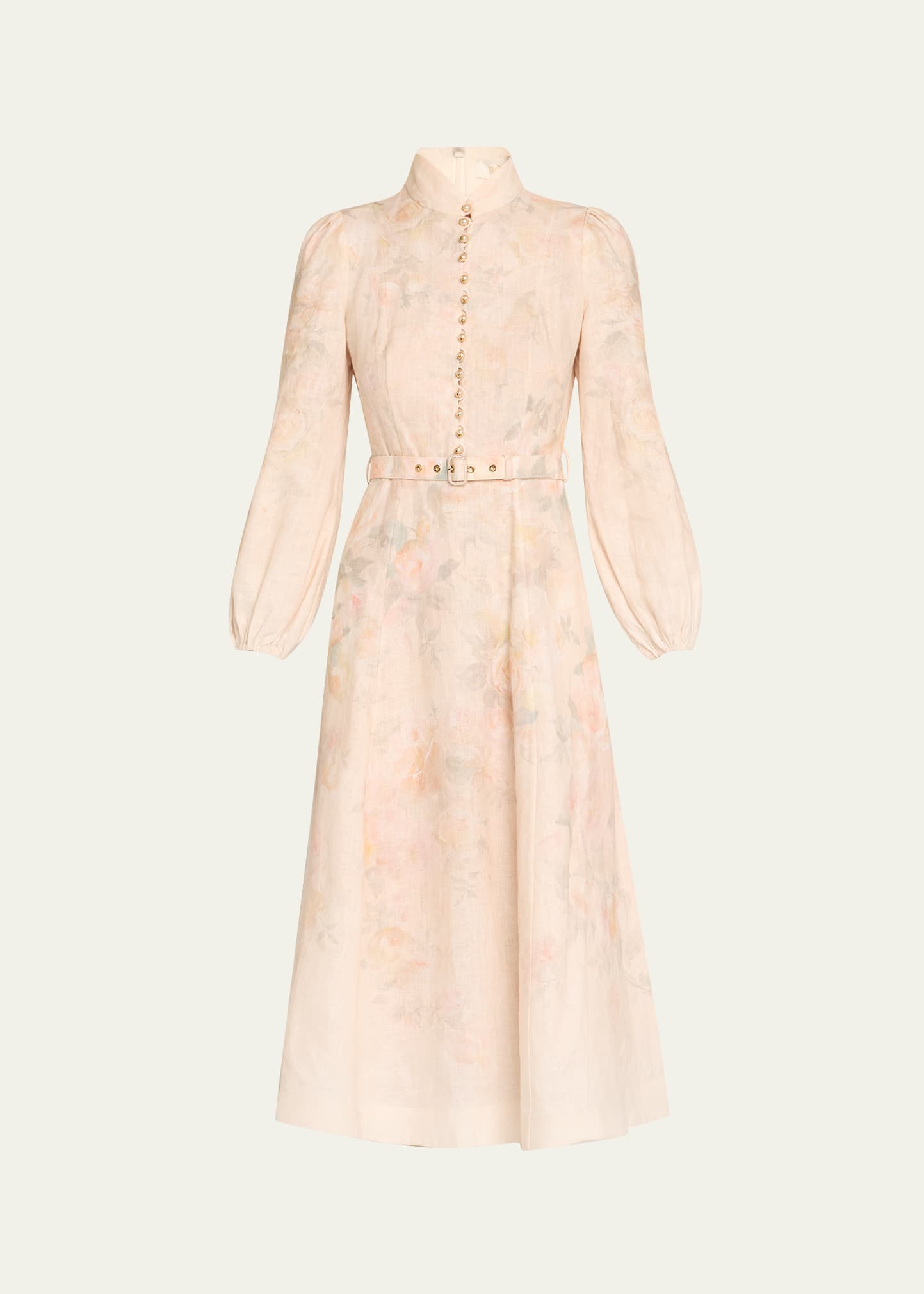 Zimmermann Crush Buttoned Midi Dress - Bergdorf Goodman