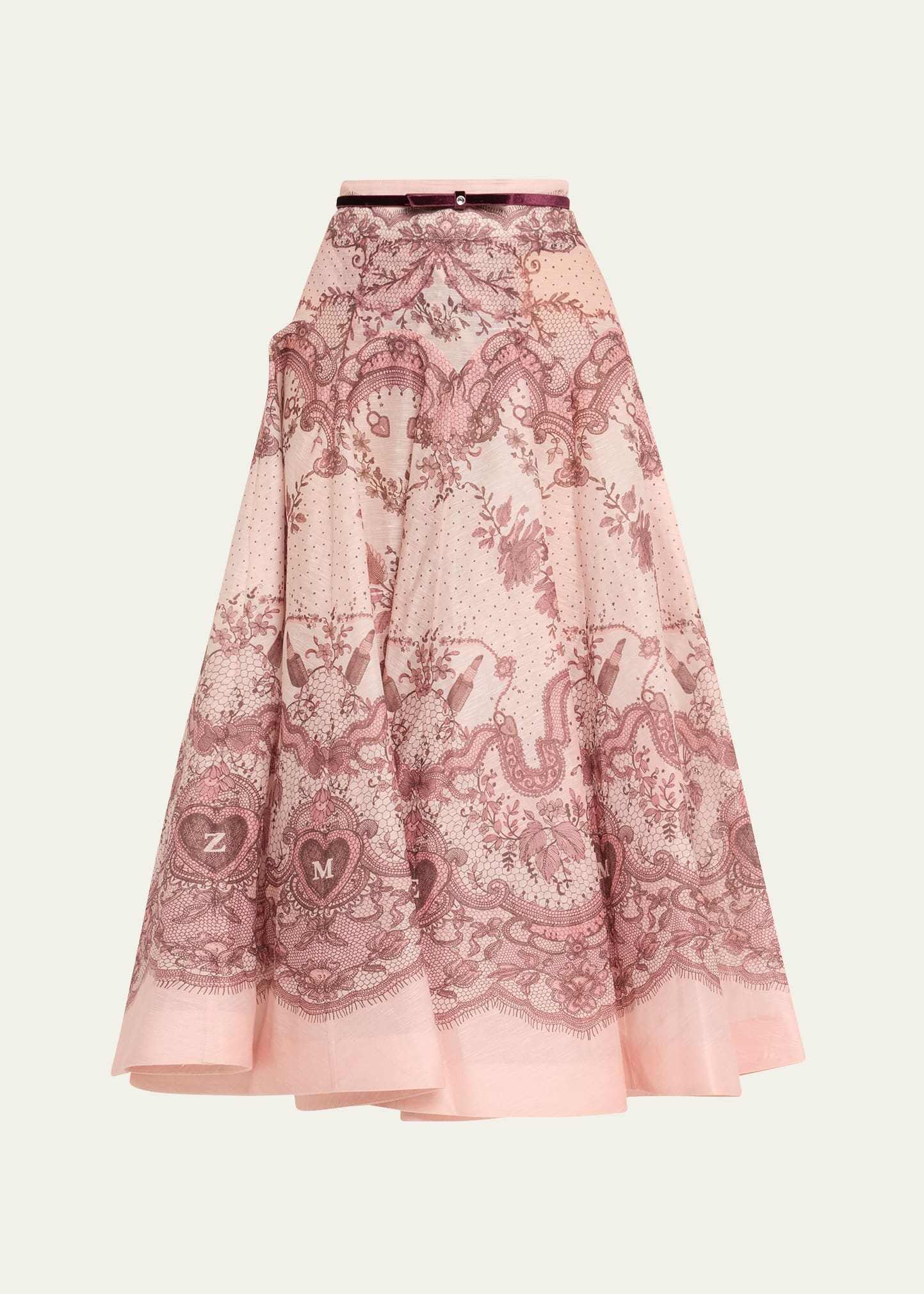 【Zimmermann】Crush Embroidered linen midi skirt Zimmermann Crush Embroidered linen midi skirt Zimmermann