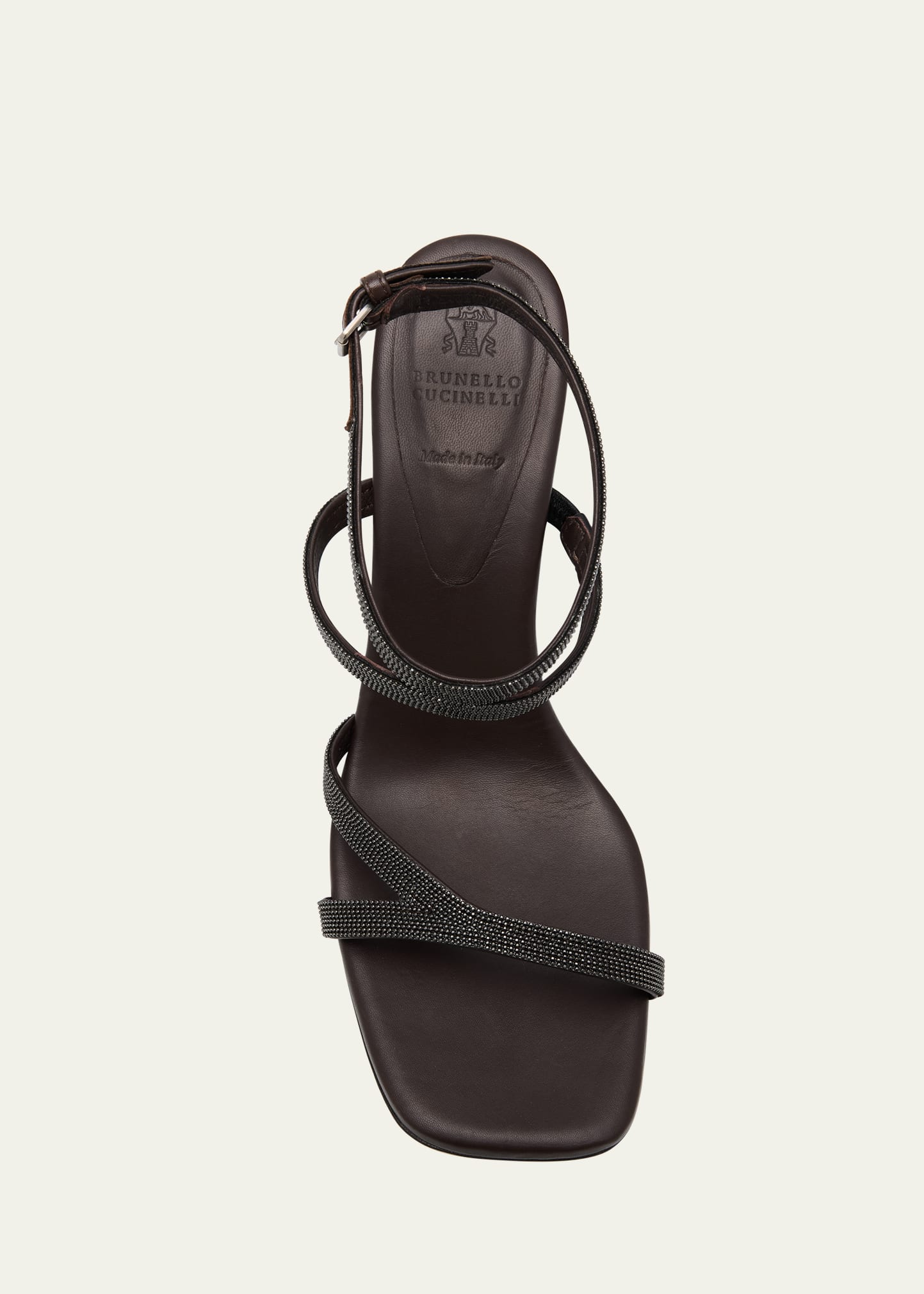 サンダル BRUNELLO CUCINELLI Nappa leather sandals with Precious Strap Brunello Cucinelli Leather Two Cross Strap Wedge Sandals