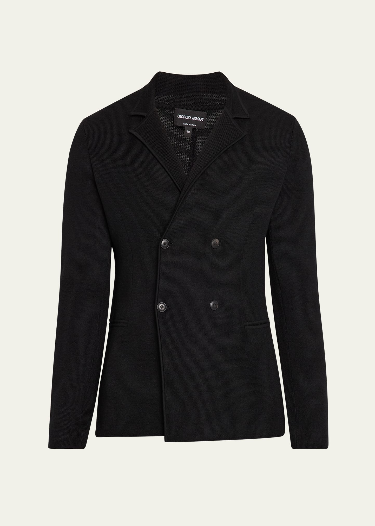 Giorgio Armani Men's Wool-Cashmere Rib Stitch Blazer