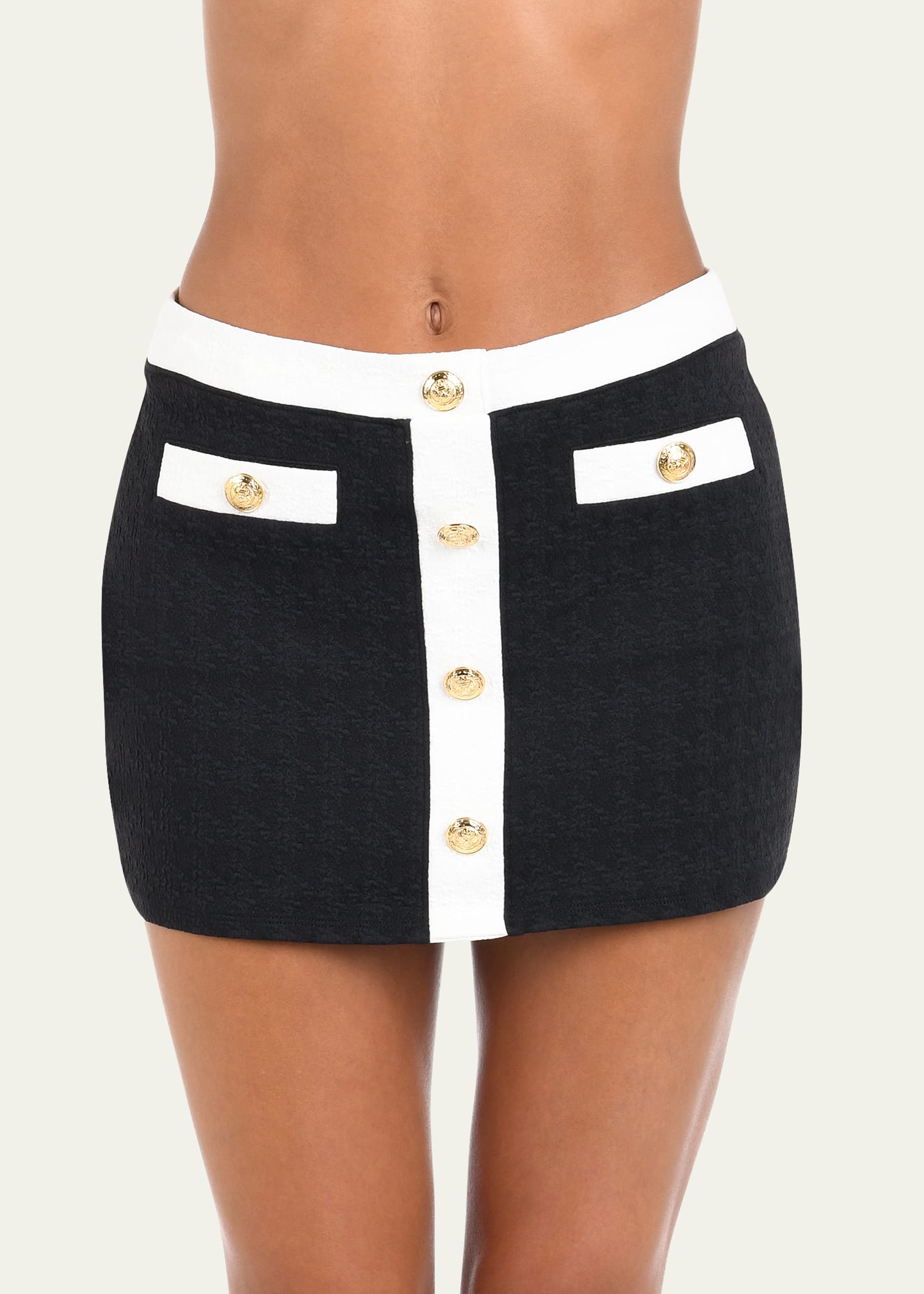 L'Agence Coco Colorblock Chic Mini Skirt - Bergdorf Goodman