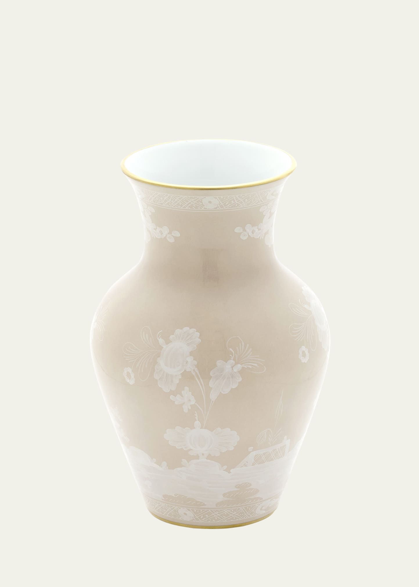 GINORI 1735 Oriente Italiano Meringa Ming Vase - 10"