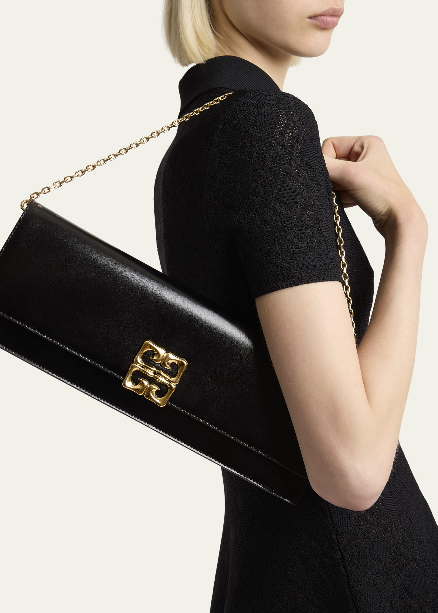 Givenchy 4G Liquid Long Clutch Bag in Leather - Bergdorf Goodman