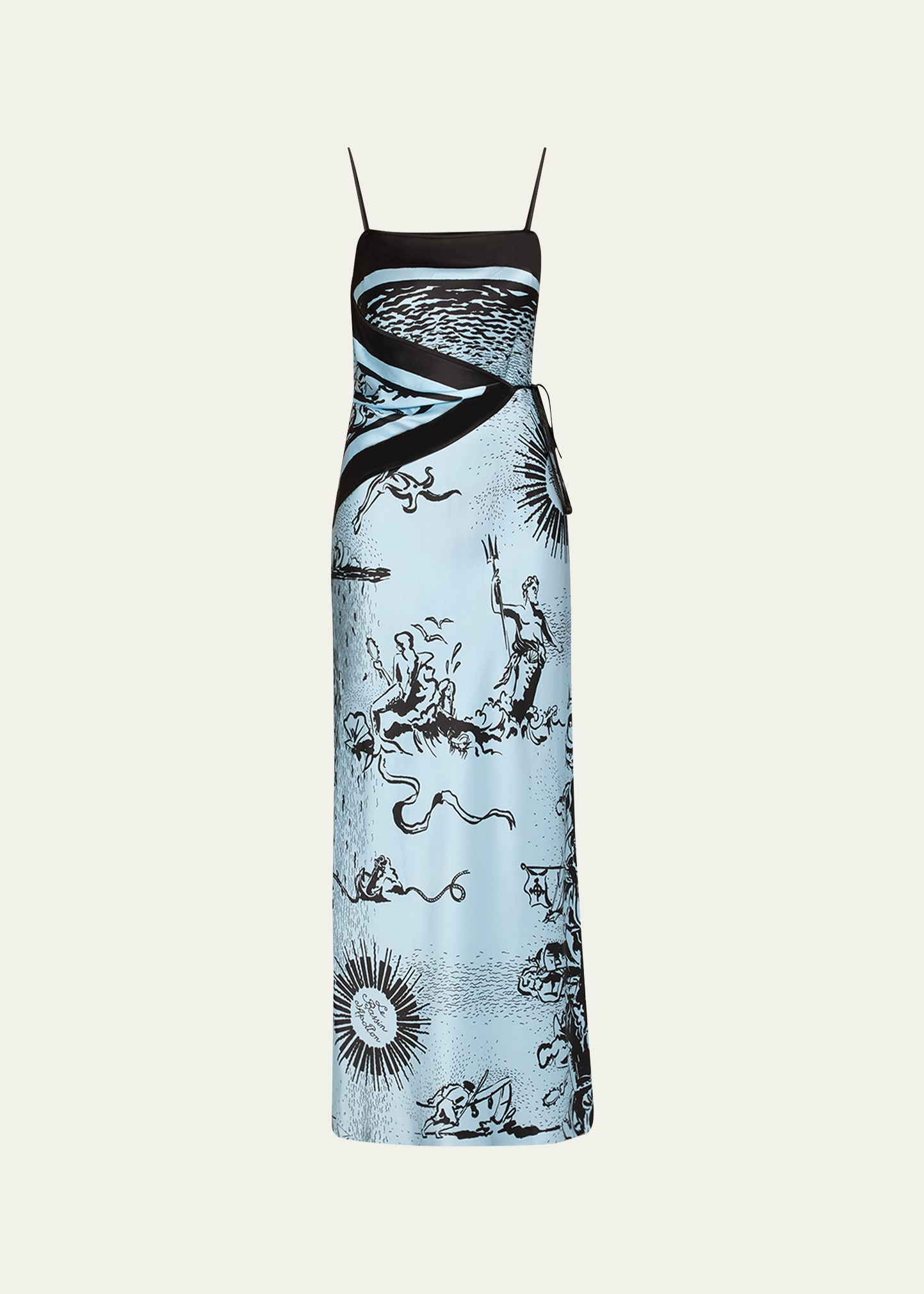 sir dreamwood silk midi dress SIR The Label Dreamwood Scarf Midi Dress Brise Soleil Size 1 & 2