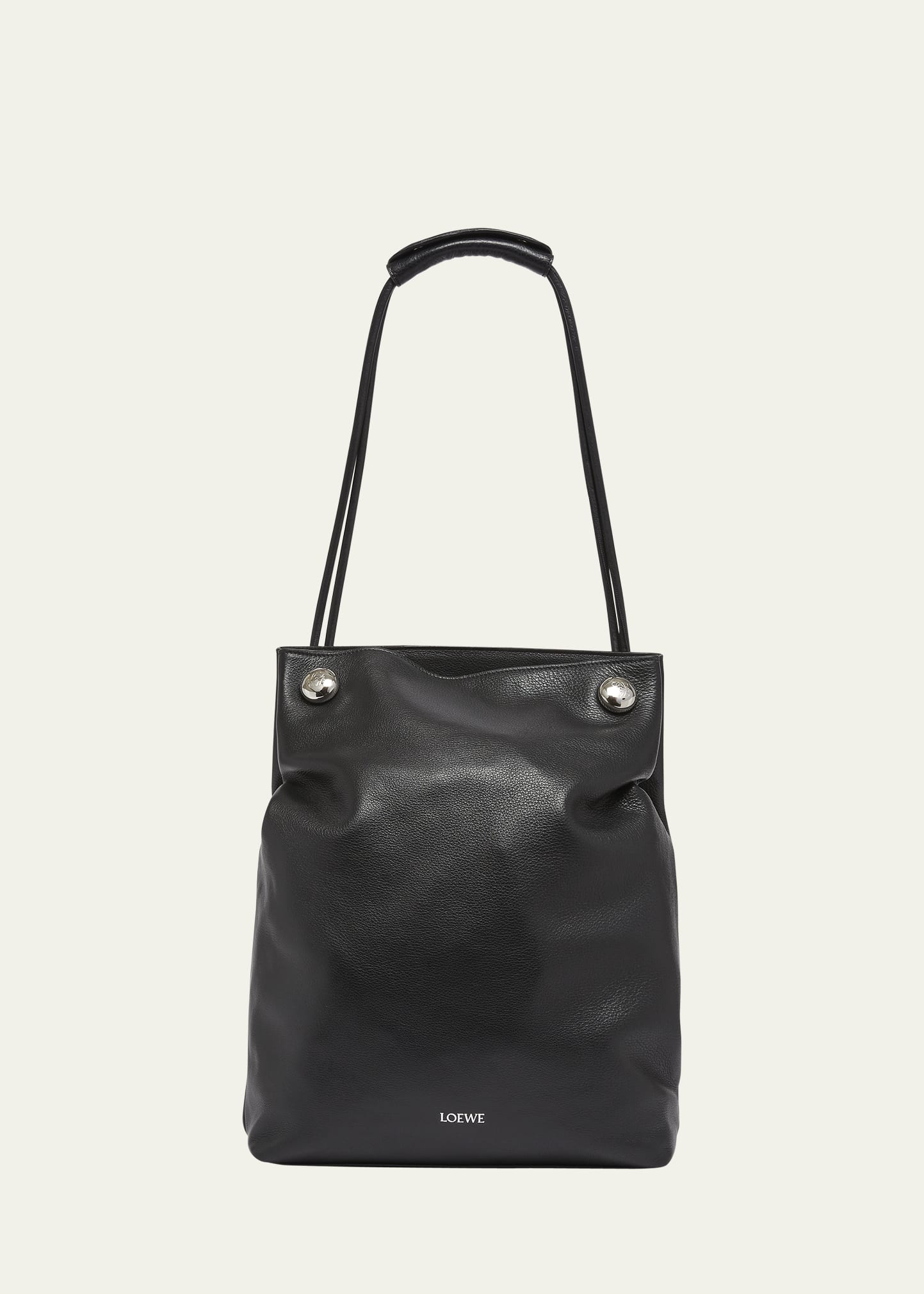 LOEWE｜ (Pebble hobo in supple grained calfskin (BANBPTM Pebble hobo in supple grained calfskin Black - LOEWE