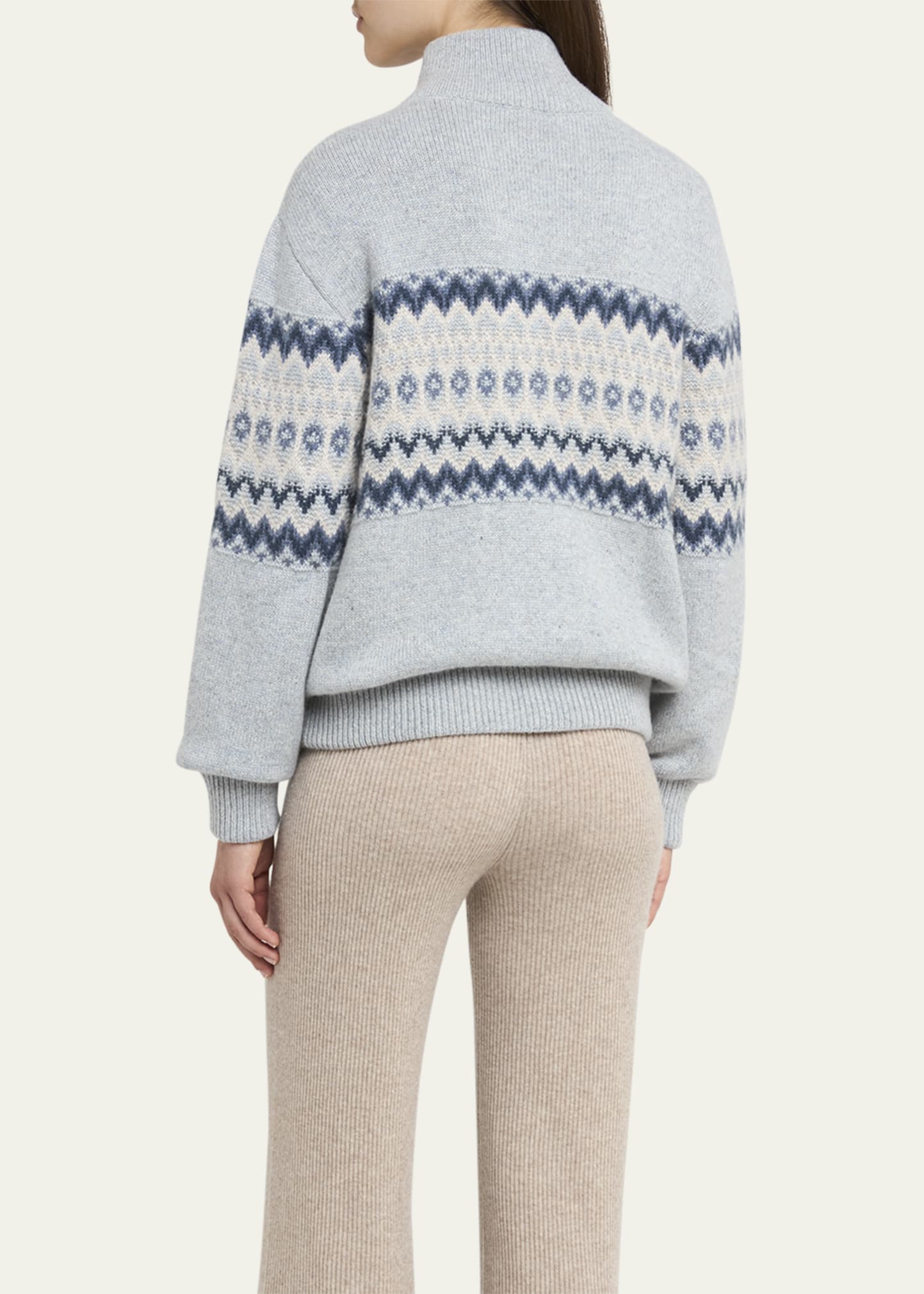 Loro Piana Alpe Pile Cashmere GG 5 Bomber Sweater - Bergdorf Goodman