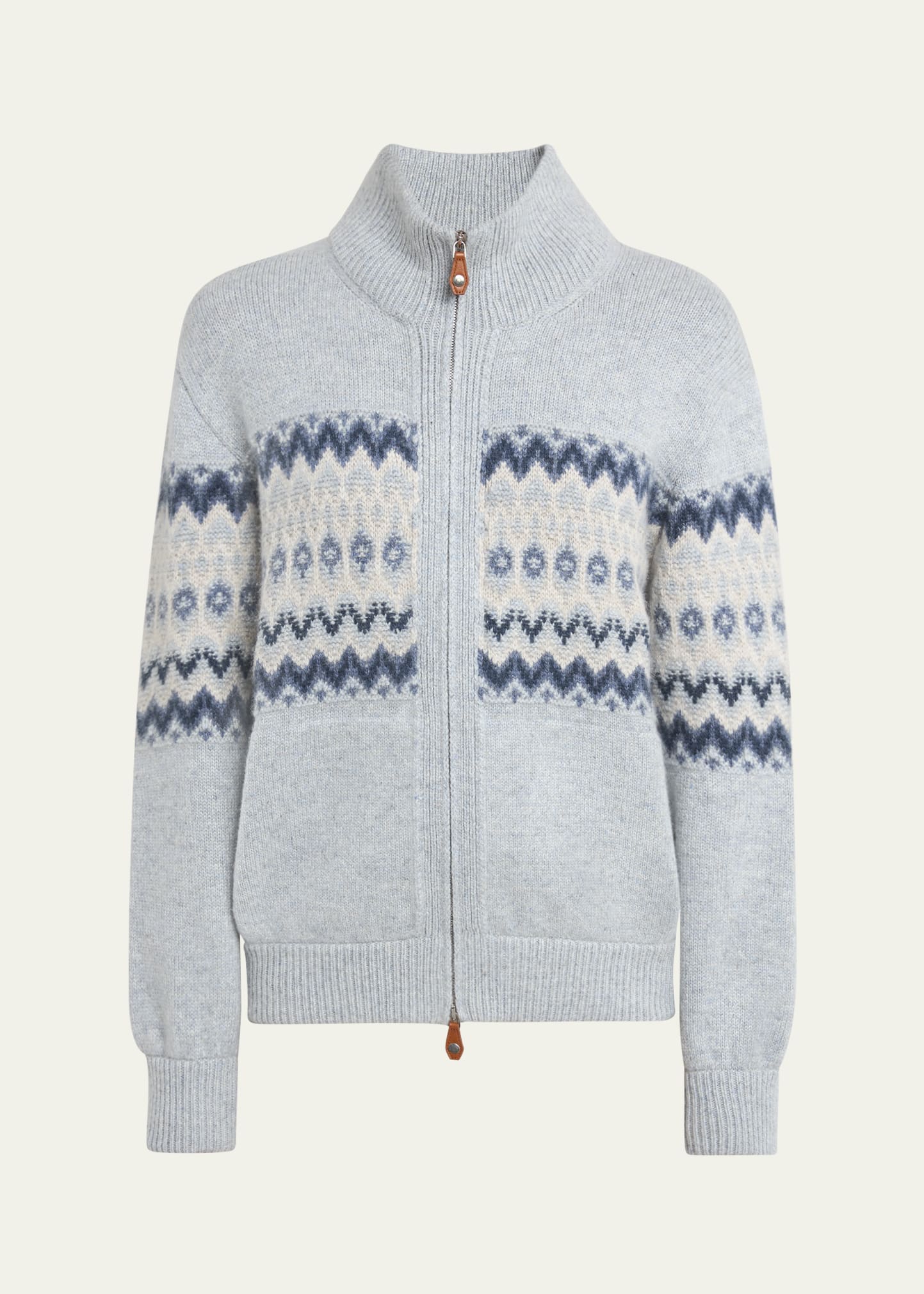 Loro Piana Alpe Pile Cashmere GG 5 Bomber Sweater - Bergdorf Goodman