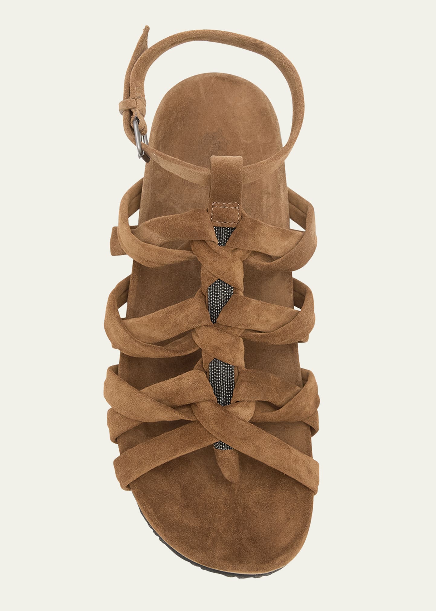 Brunello Cucinelli Suede Monili Gladiator Sandals - Bergdorf Goodman