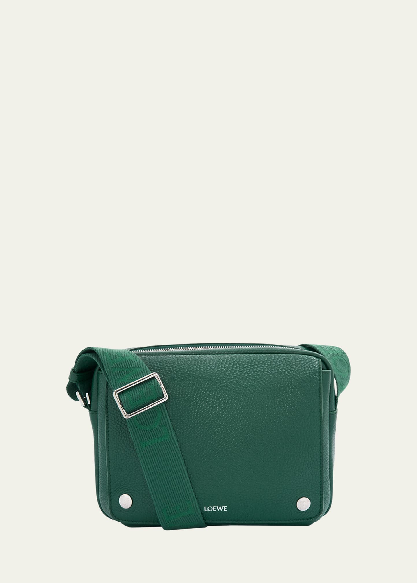 Men's XS Pebble Leather Messenger Bag