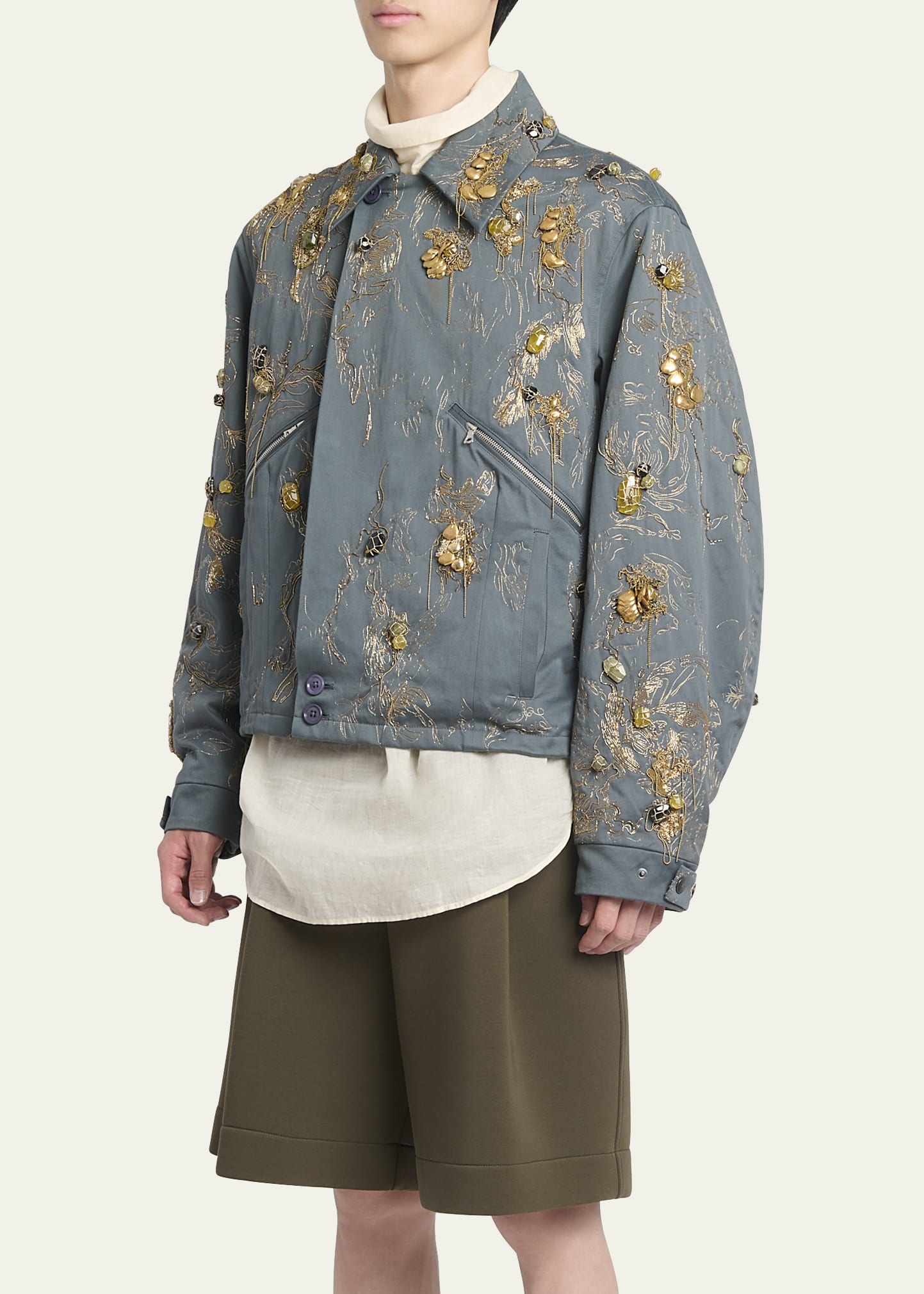 Dries Van Noten Men's Velen Embellished Jacket - Bergdorf Goodman