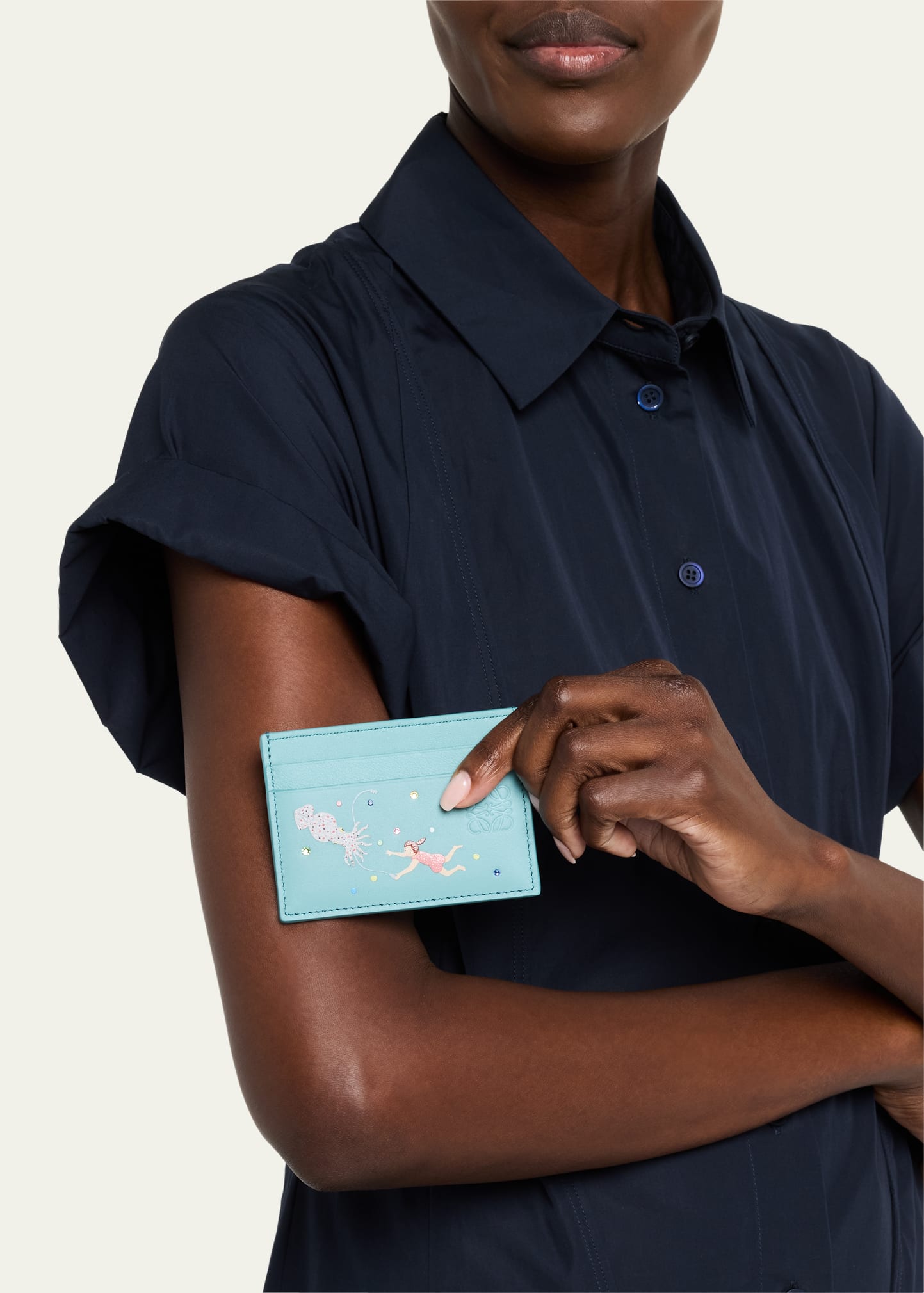 Loewe x Suna Fujita Deep Sea Card Case - Bergdorf Goodman