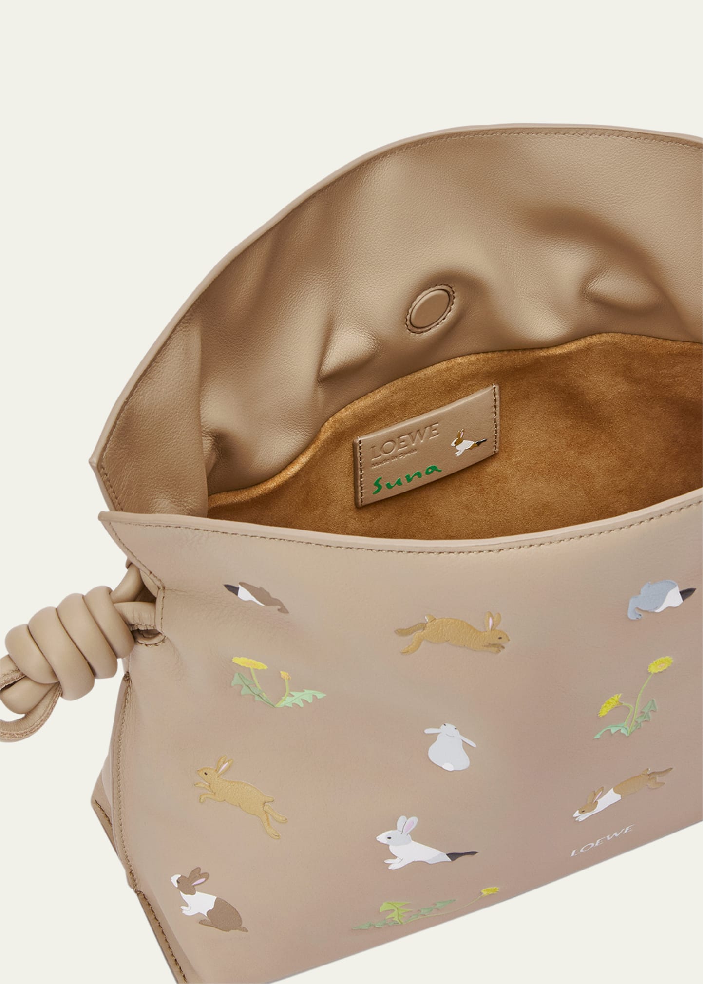 Loewe x Suna Fujita Flamenco Bunnies Printed Clutch Bag - Bergdorf
