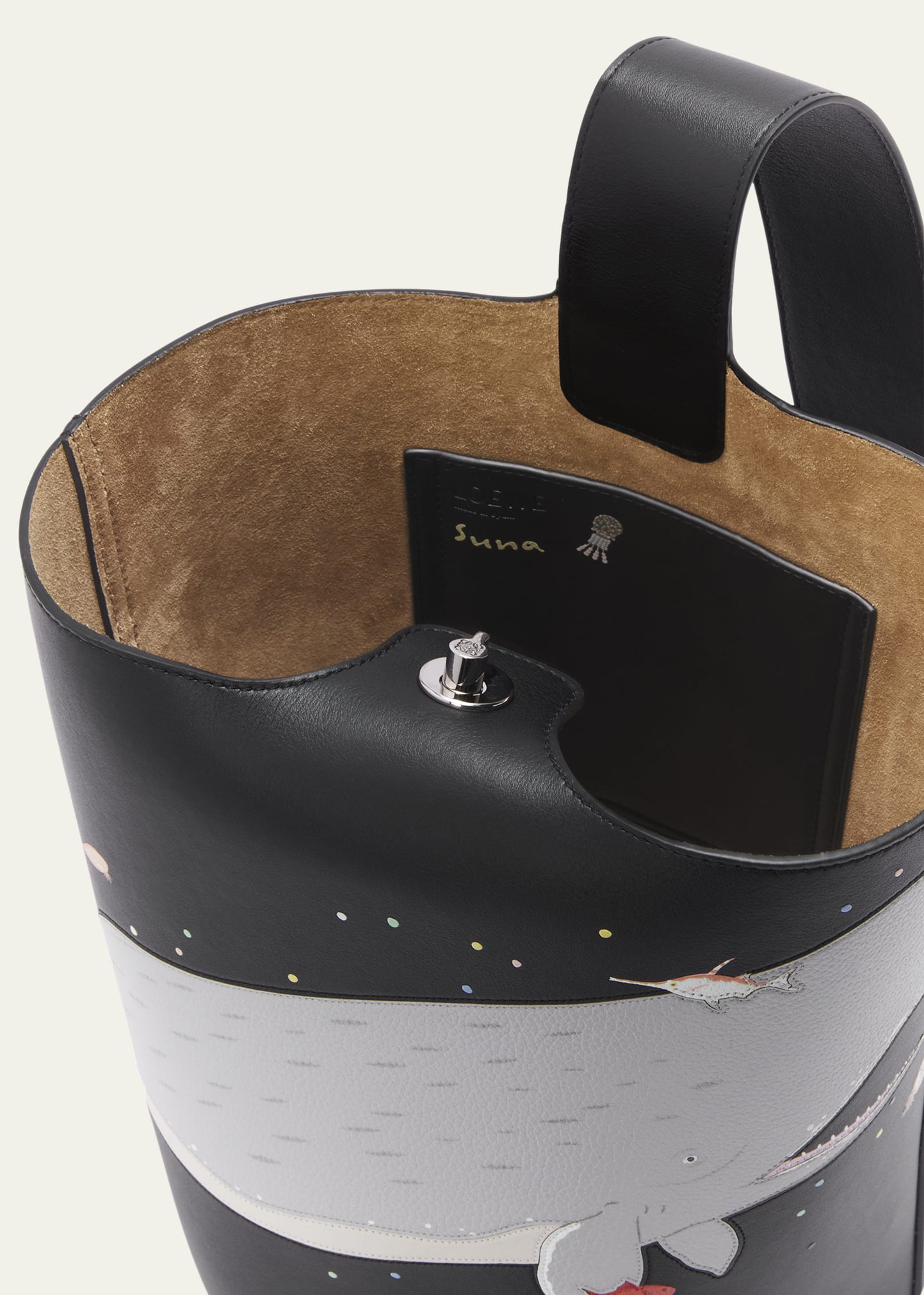 Loewe x Suna Fujita Pebble Medium Whale Bucket Bag in Napa Leather
