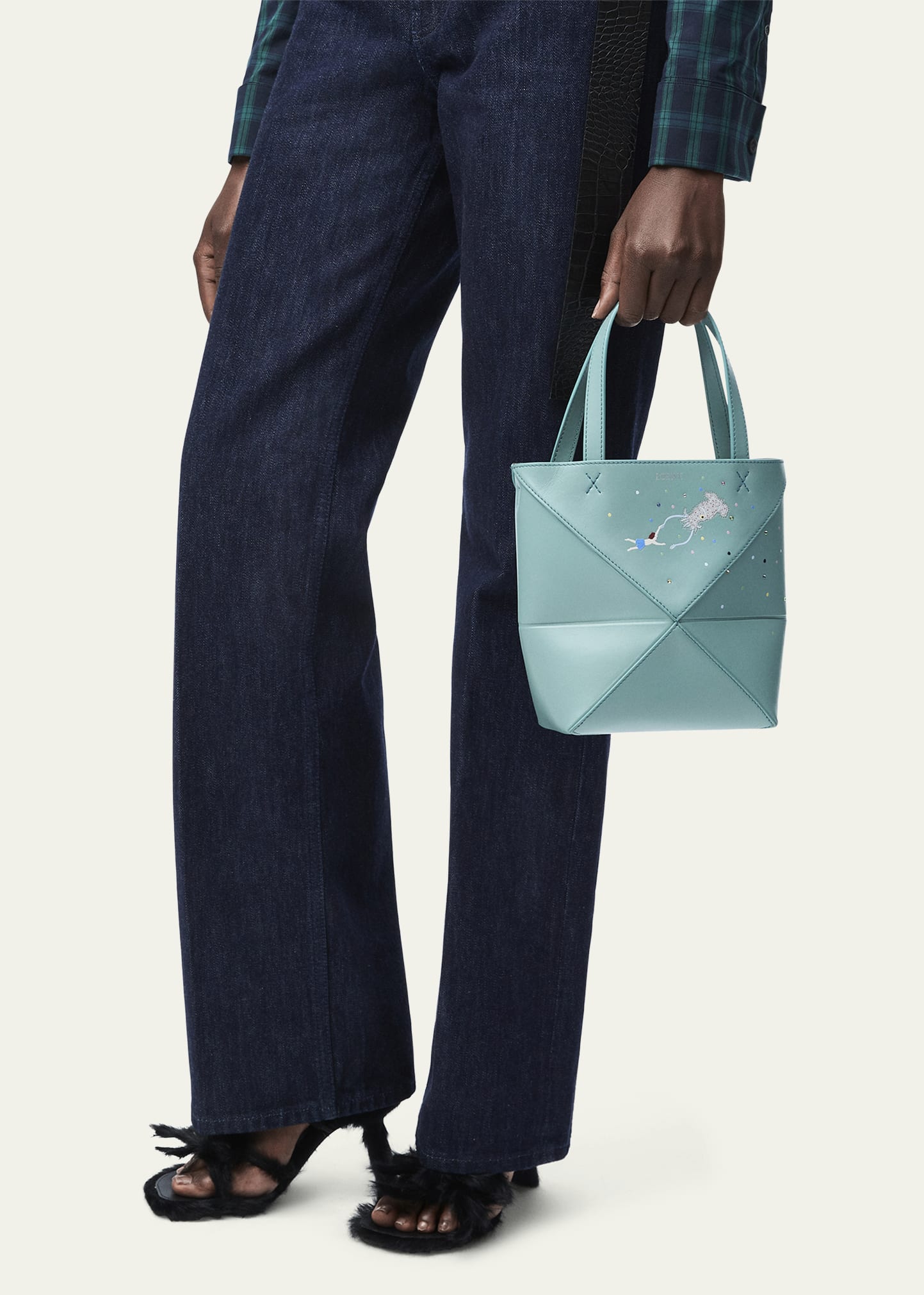 Loewe x Suna Fujita Puzzle Mini Squid Tote Bag in Leather