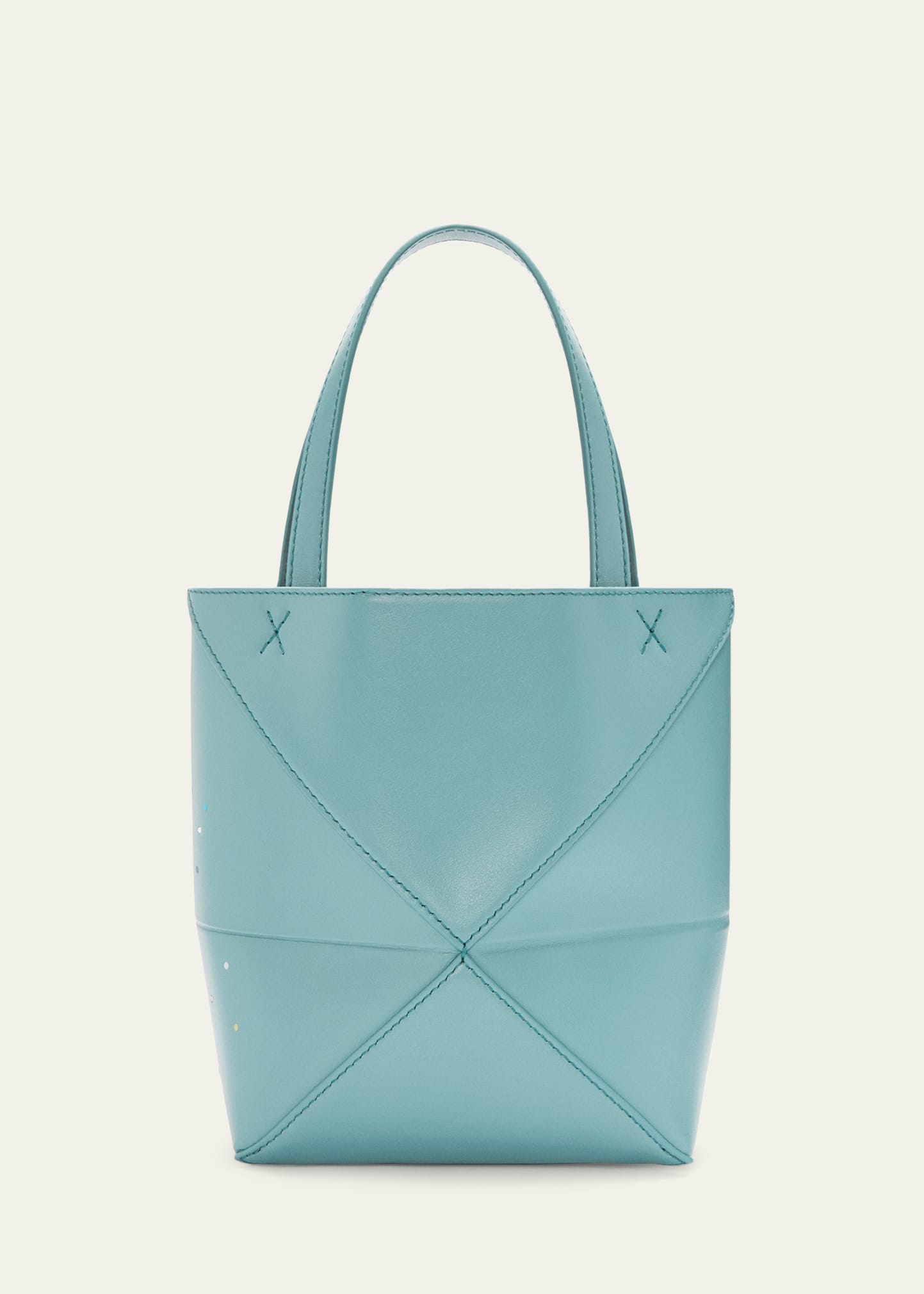 【LOEWE】PUZZLE FOLD TOTE MINI SQUID◆A779V25X13 Loewe x Suna Fujita Puzzle Mini Squid Tote Bag in Leather
