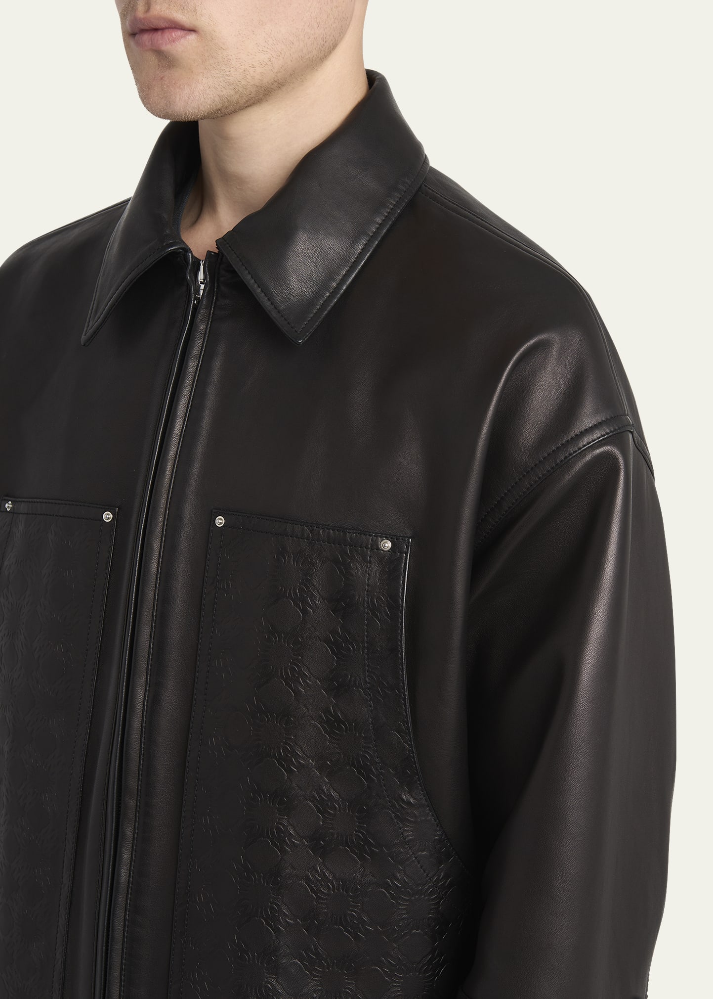 Amiri Men's MA Quad Leather Work Jacket - Bergdorf Goodman