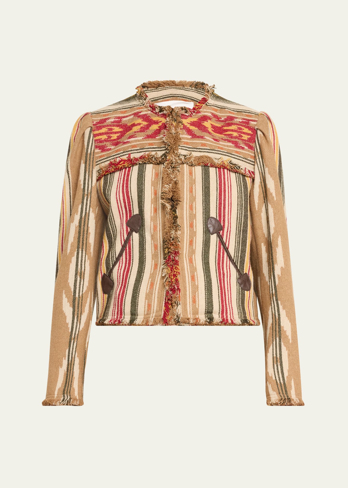 Etoile Isabel Marant Delphine Printed Fringe Jacket