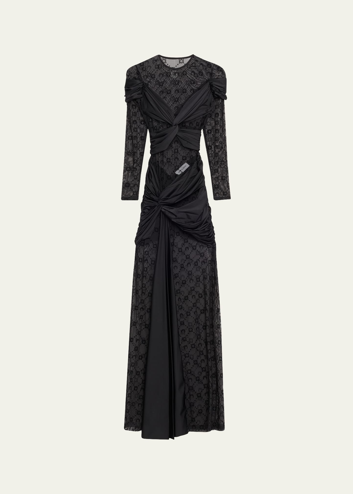 Marine Serre Draped Jersey Knotted Dress - Bergdorf Goodman
