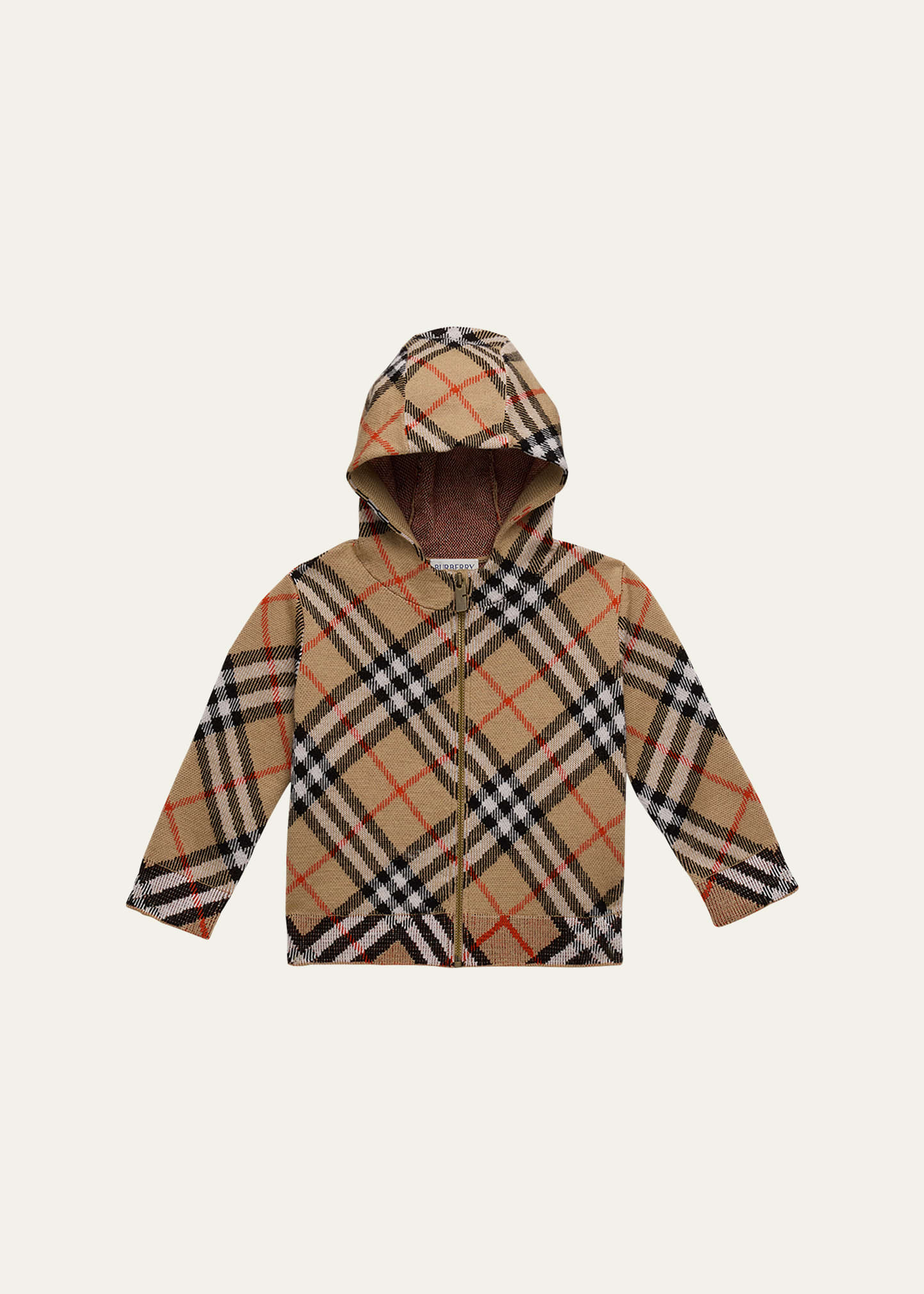 Burberry Boy's Jimmy Check-Print Hoodie, Size 6M-2 - Bergdorf Goodman