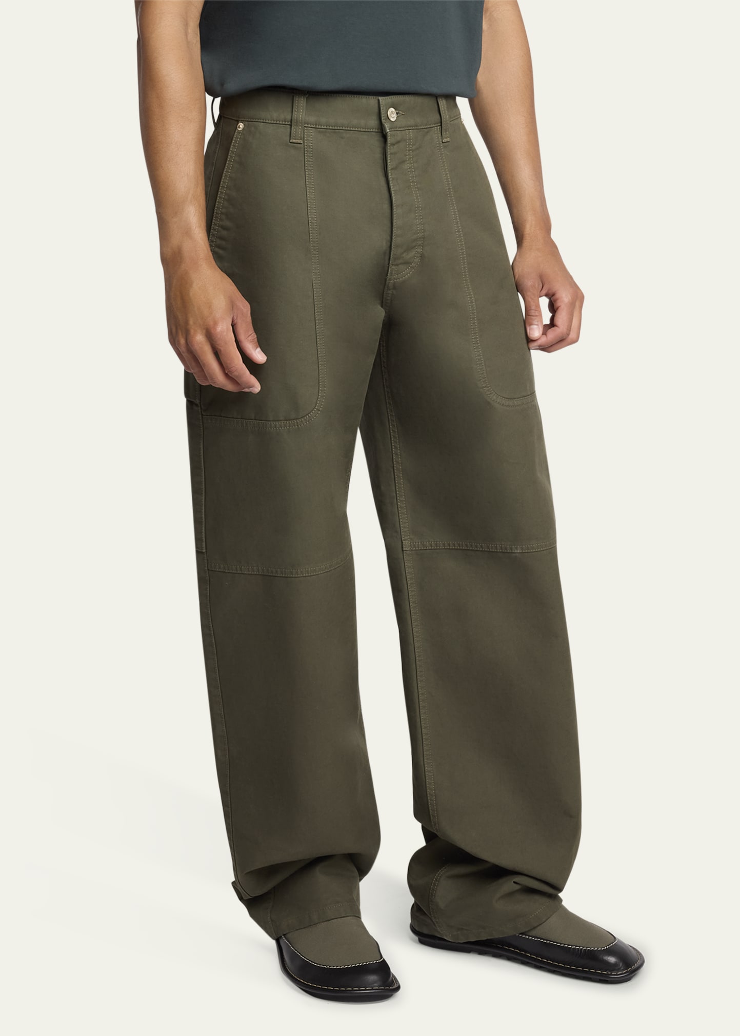 Loewe Men's Garment-Dyed Cargo Trousers - Bergdorf Goodman