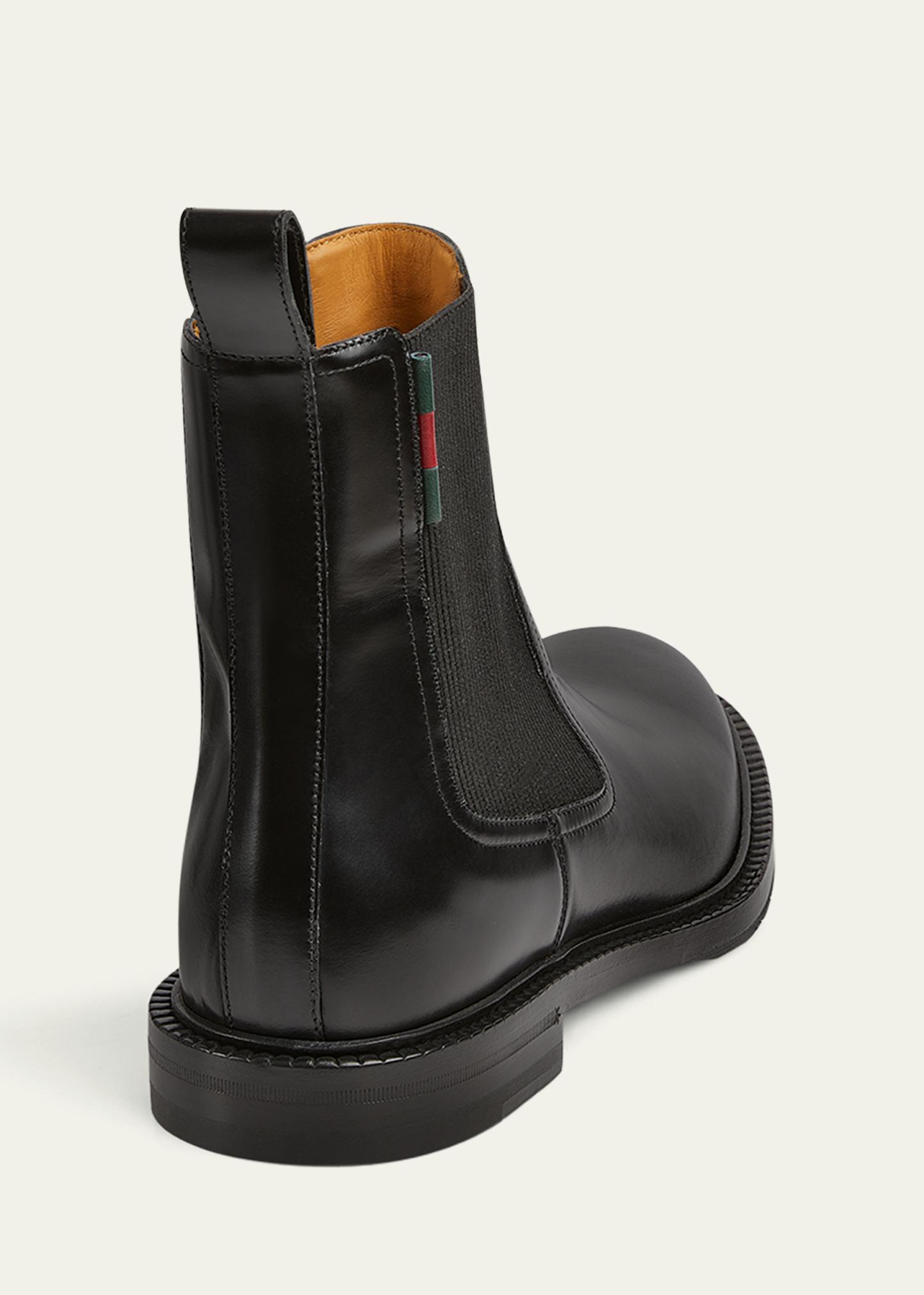 Gucci men’s leather Chelsea boots size 7, fit eight US maiden in Italy. Black. bg_4923242_100106_z main image 4