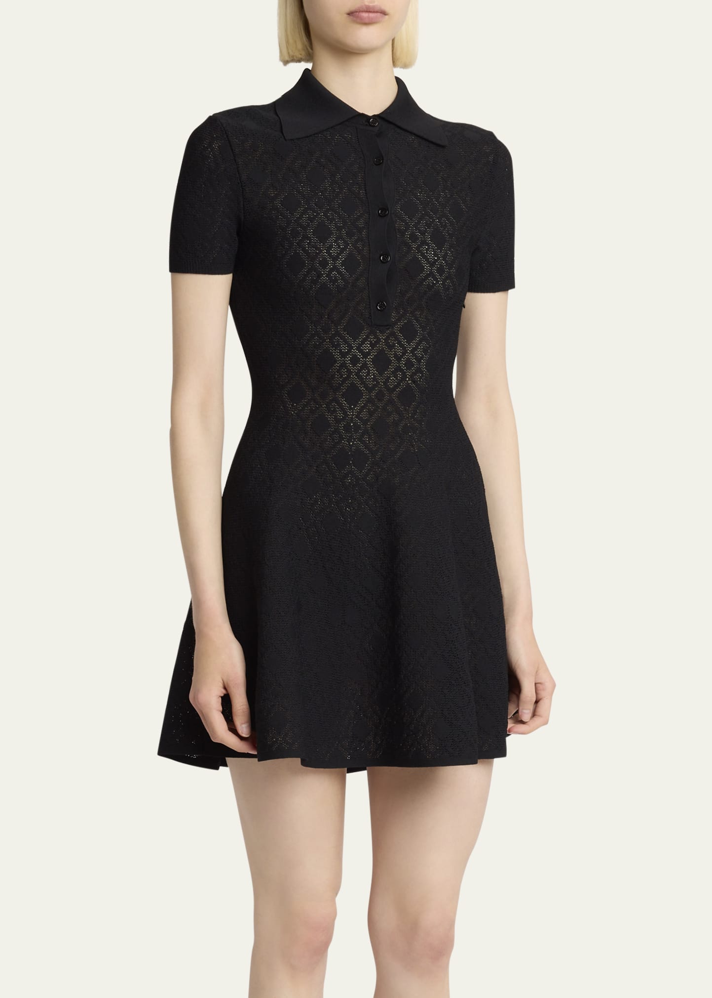 Givenchy Logo Fit-Flare Mini Polo Dress - Bergdorf Goodman