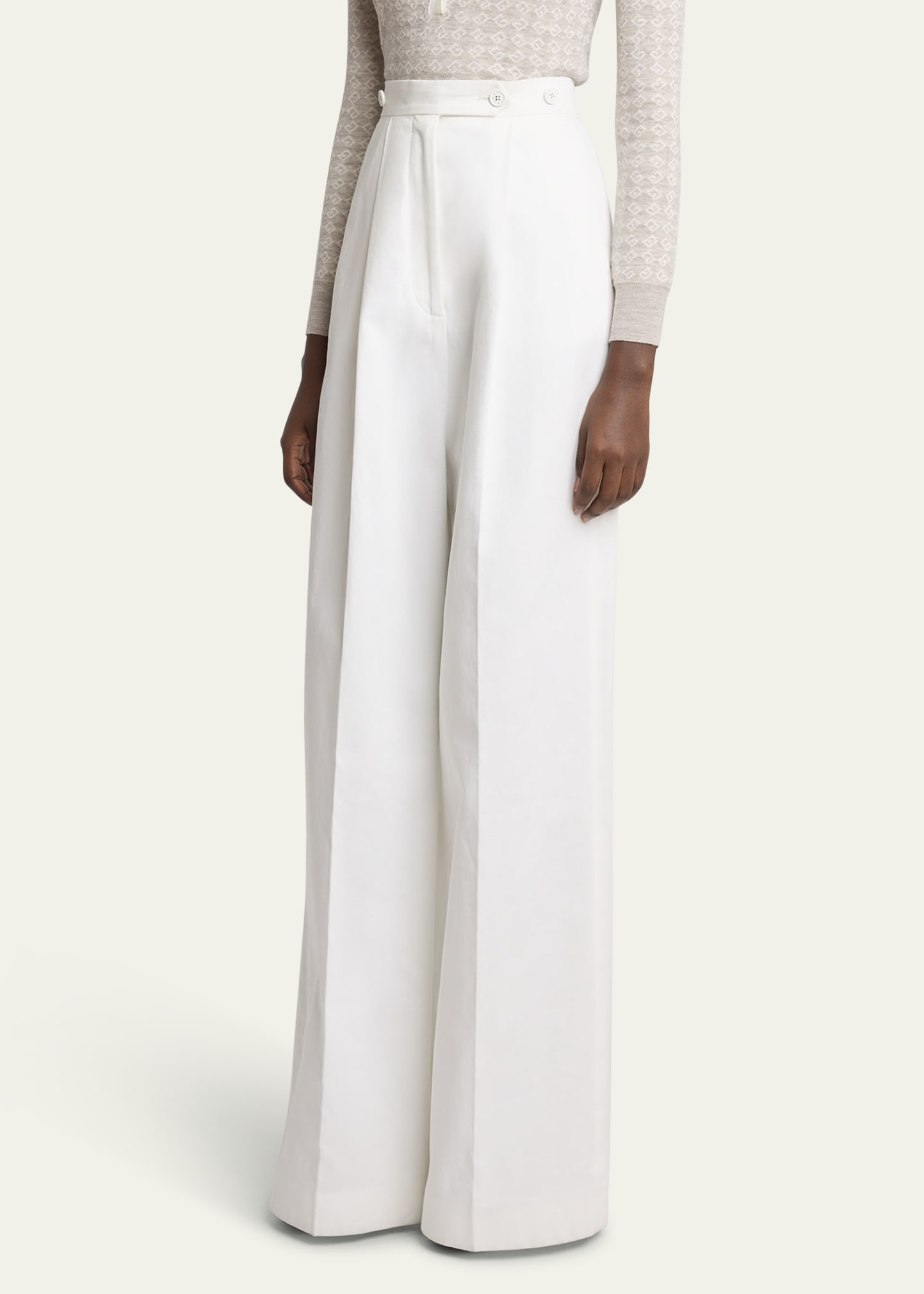 Givenchy Pleated Wide Leg Trousers - Bergdorf Goodman