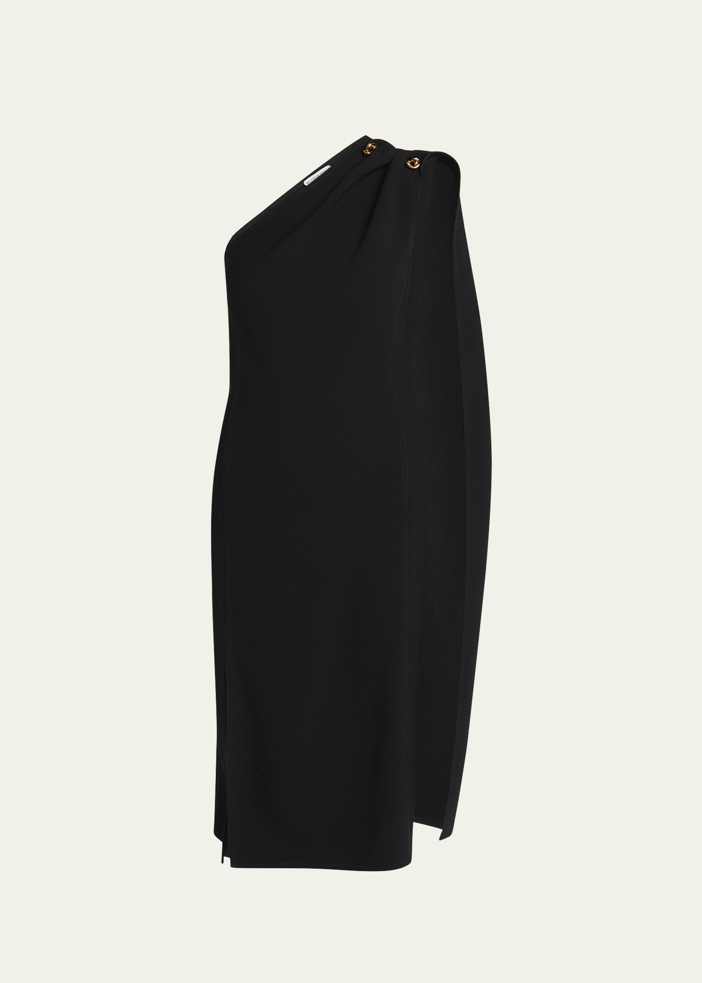 Bottega Veneta One-Shoulder Drape Slit Dress - Bergdorf Goodman