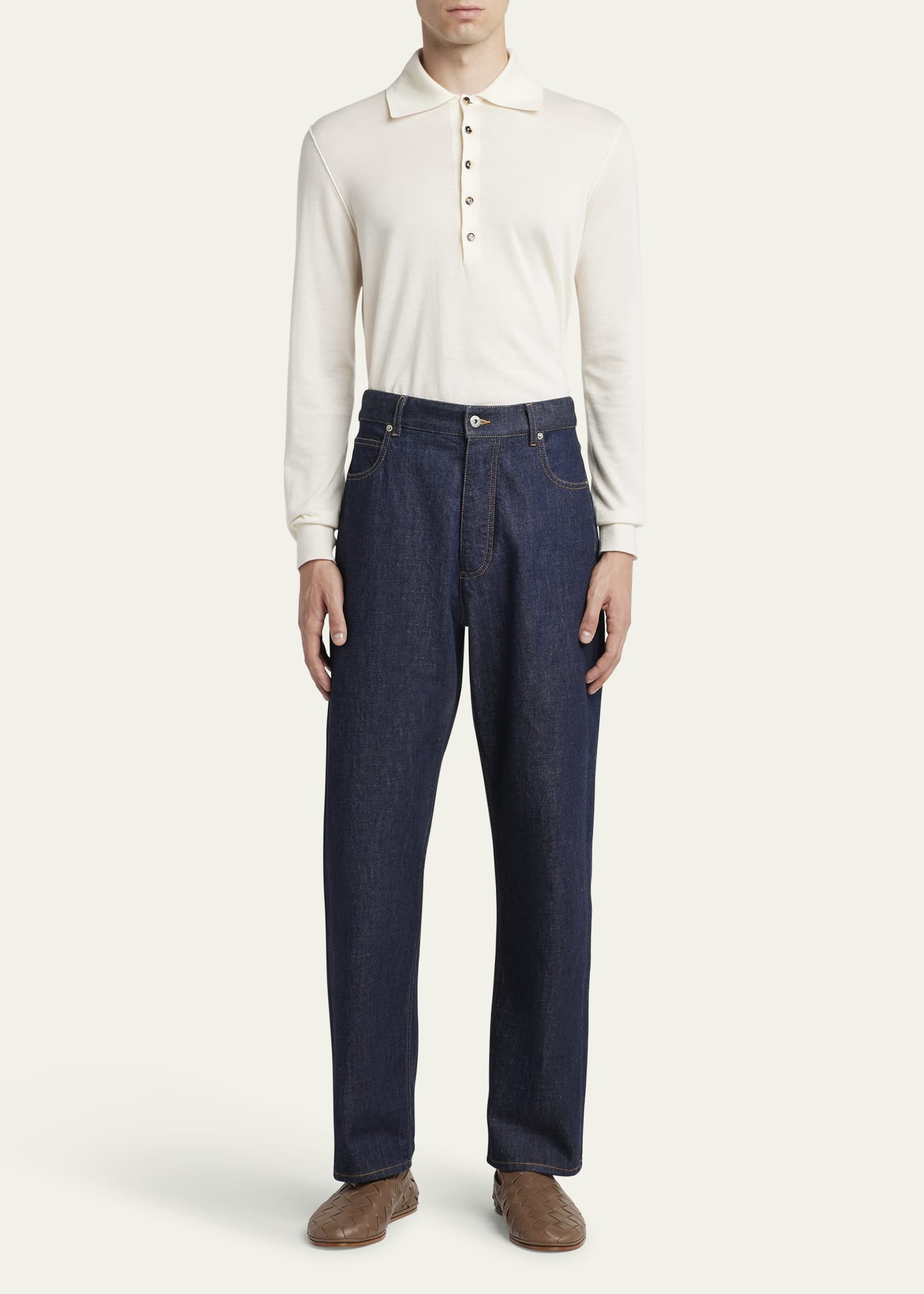 Bottega Veneta Men's Soft Denim Trousers - Bergdorf Goodman
