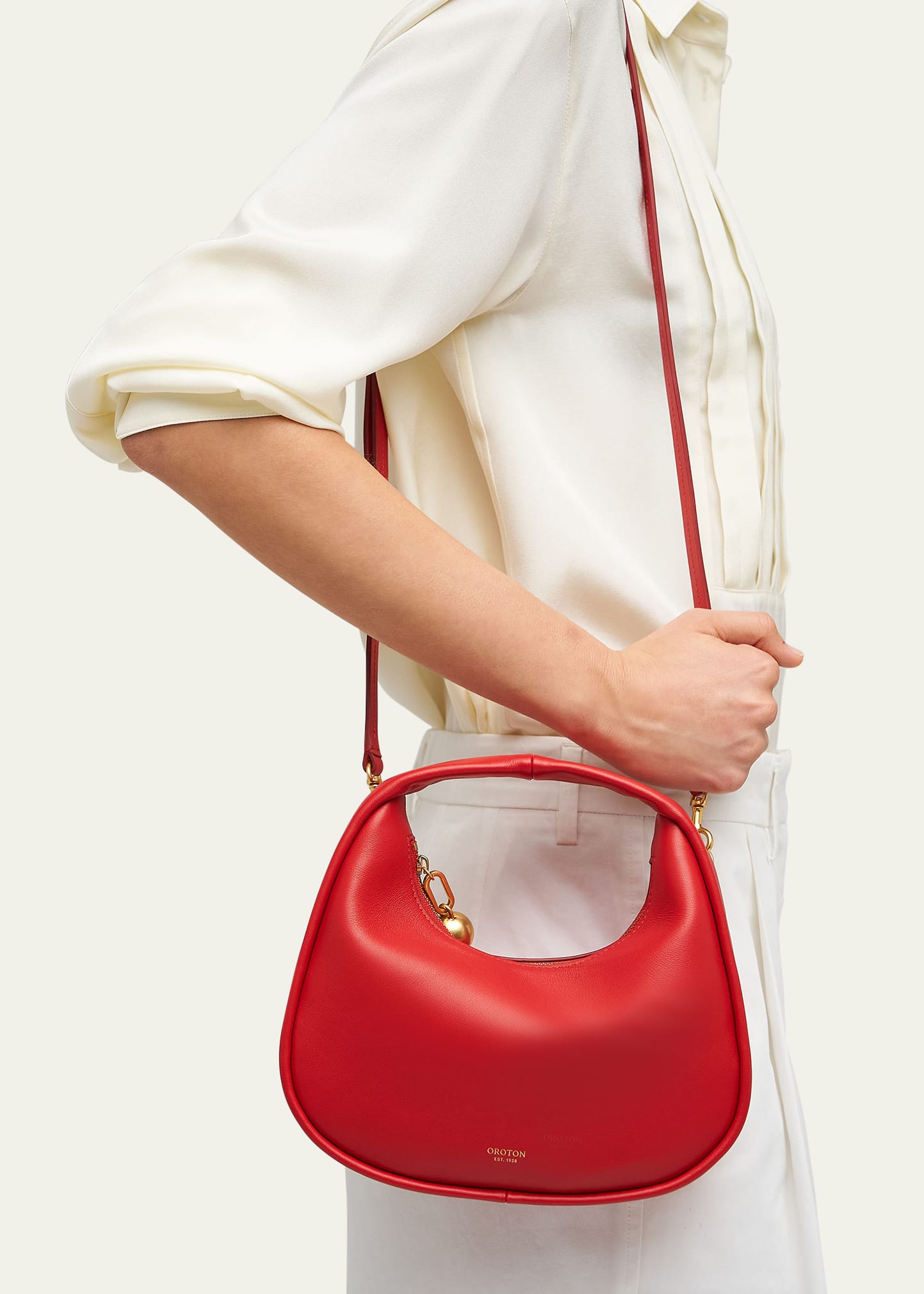 Oroton Clara Mini Leather Top-Handle Bag Bergdorf Goodman