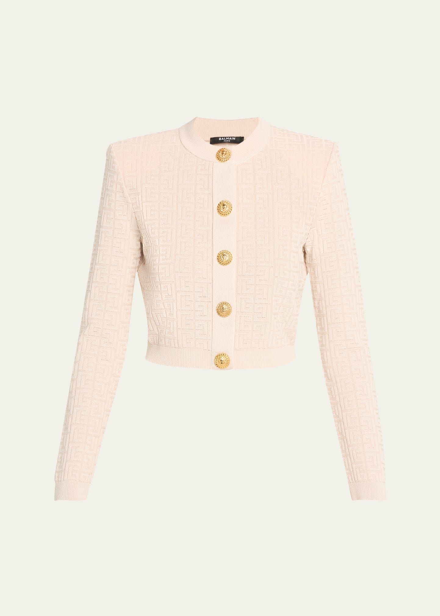 Balmain Glitter Logo Button Down Cardigan - Bergdorf Goodman