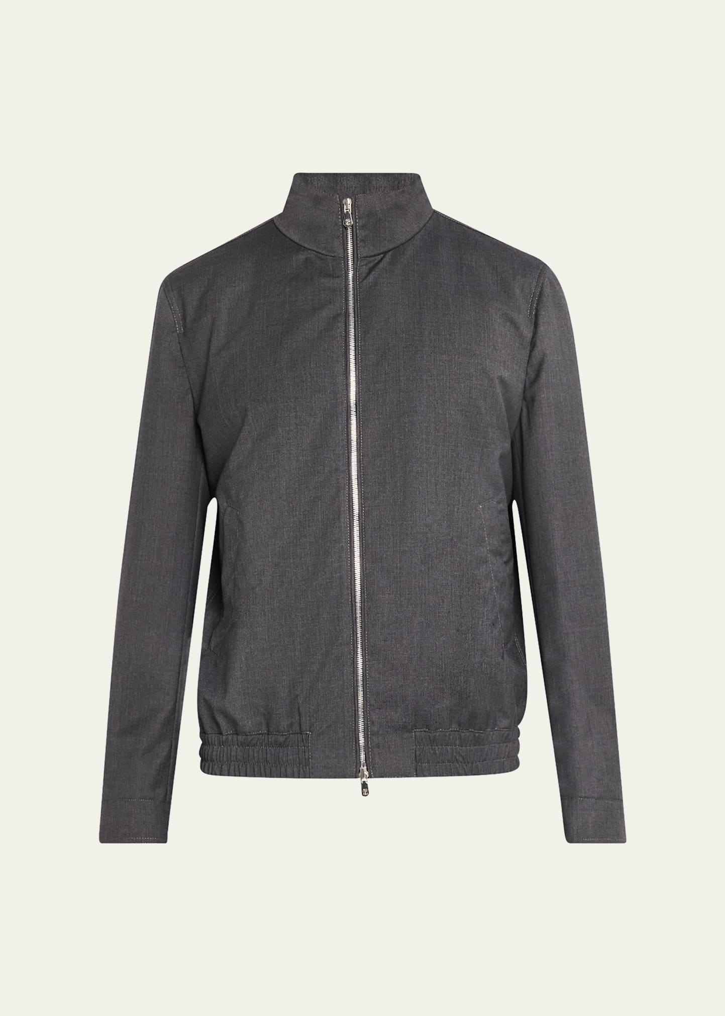 Brunello Cucinelli Men's Wool Full-Zip Blouson Jacket