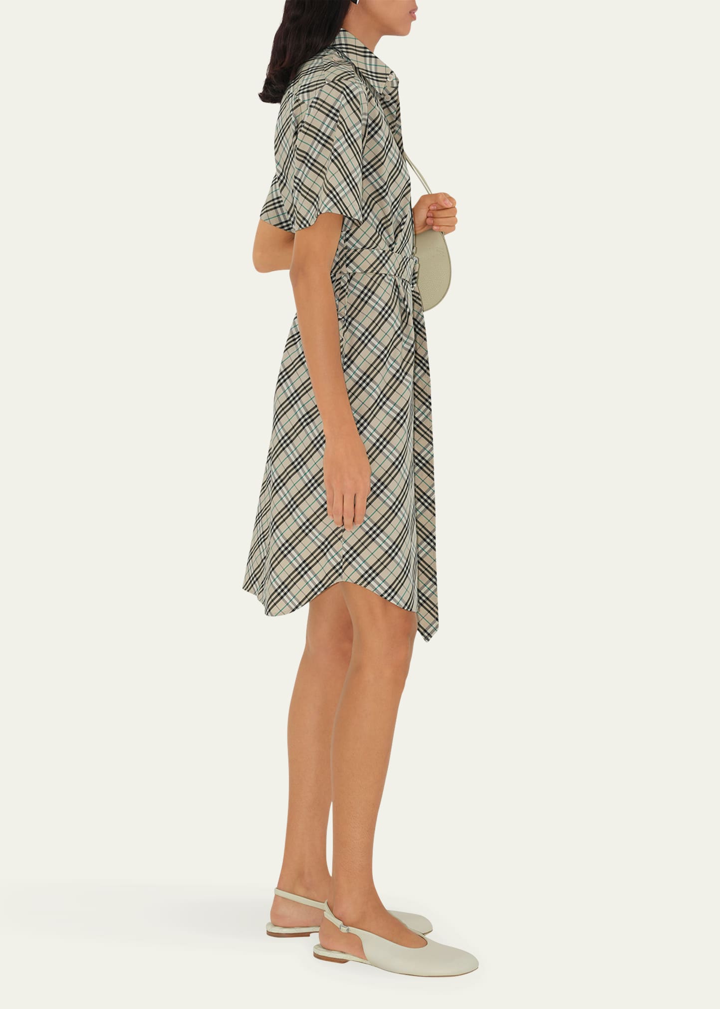 Burberry Check Belted Shirt Dress - Bergdorf Goodman