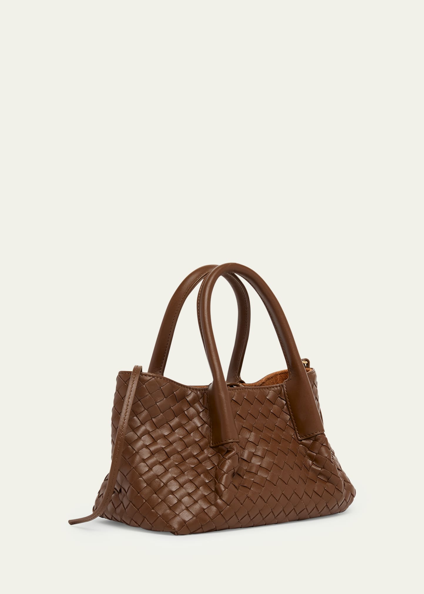 BOTTEGA VENETA ブラウンレザー トートバッグ Bottega Veneta Mini Leather Tote Bag - Bergdorf Goodman