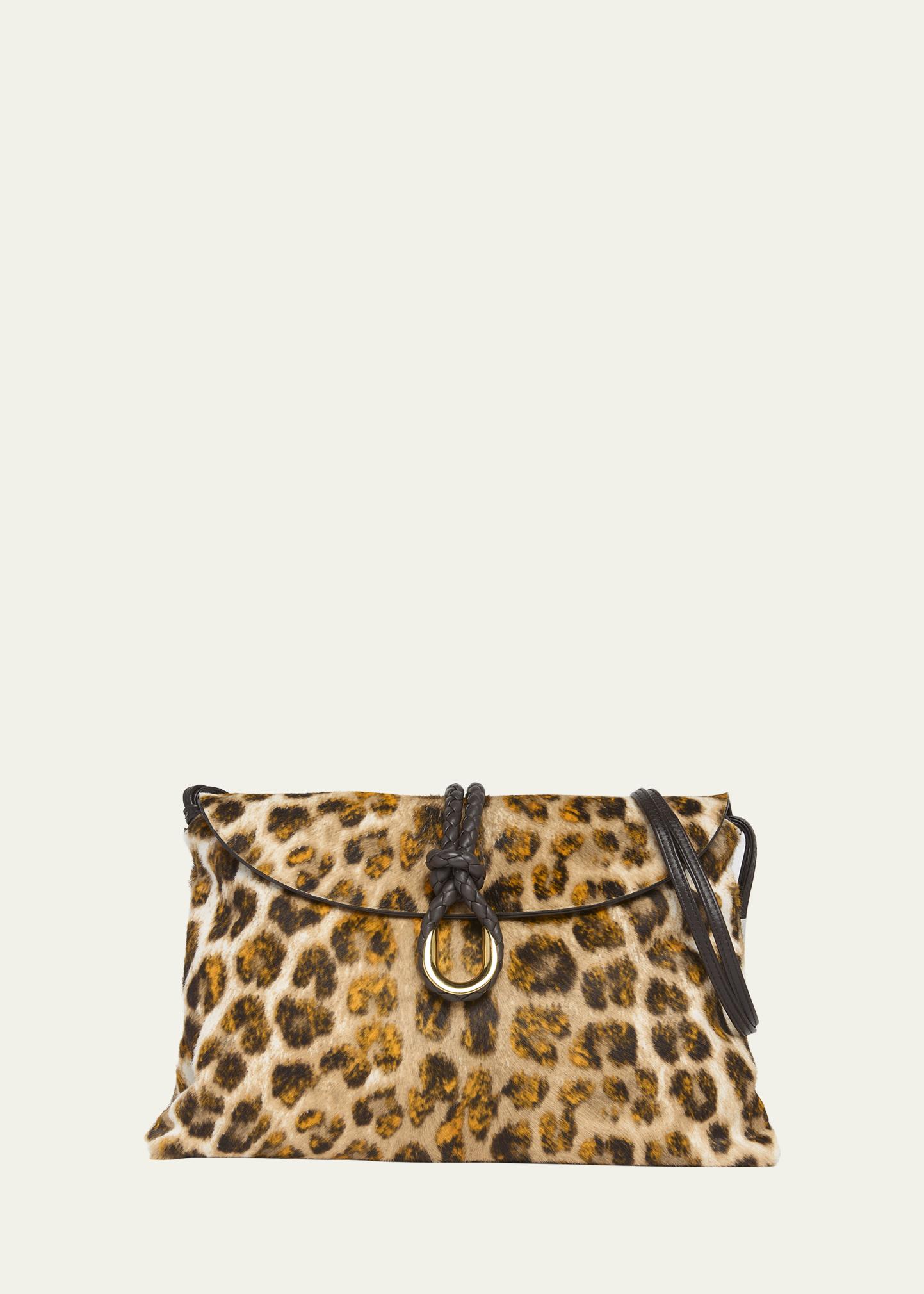 Bottega Veneta Medium Liberta Jaguar Calf Hair Crossbody Bag